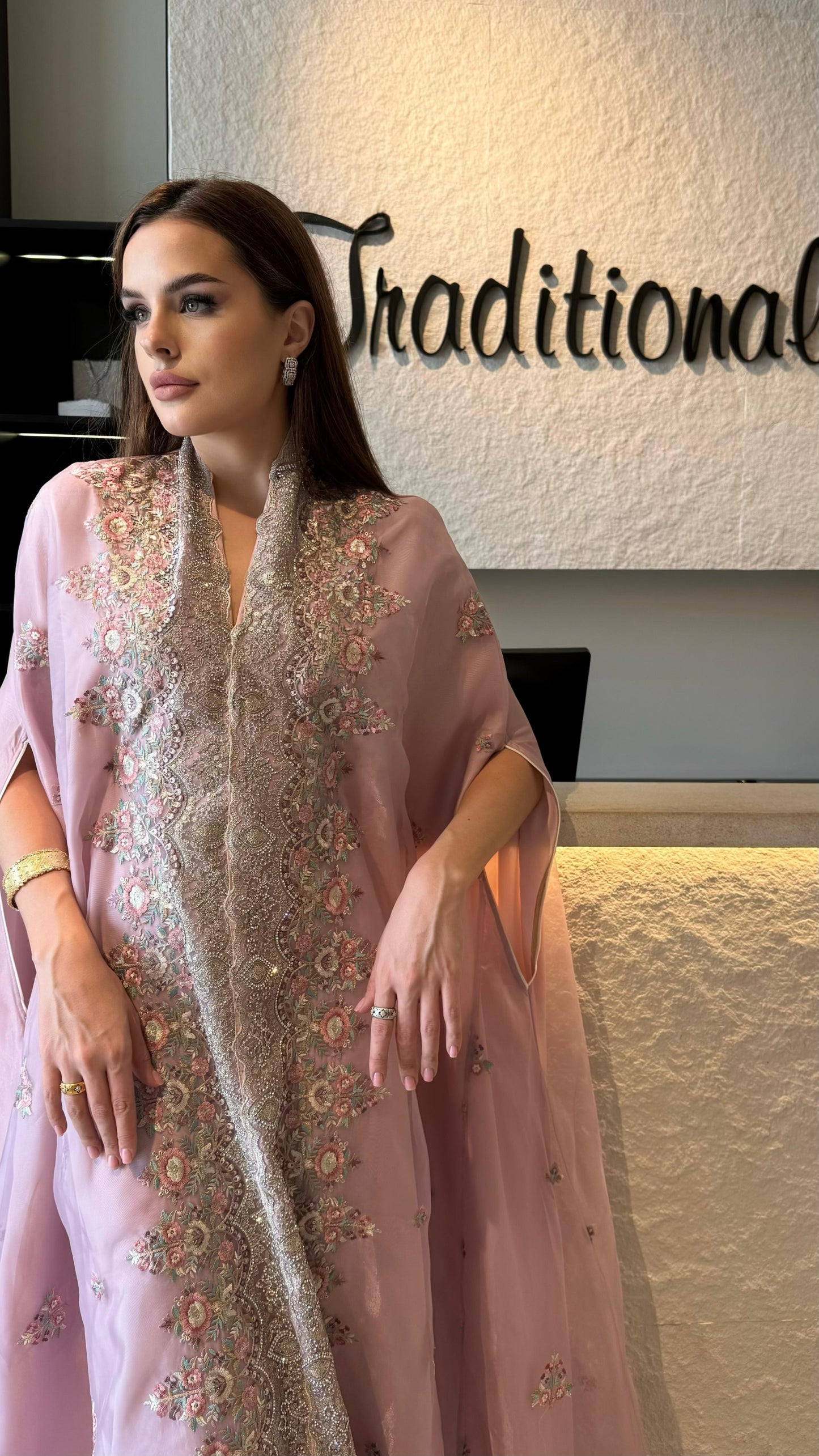 Jelwa Cape Kaftan- blush pink