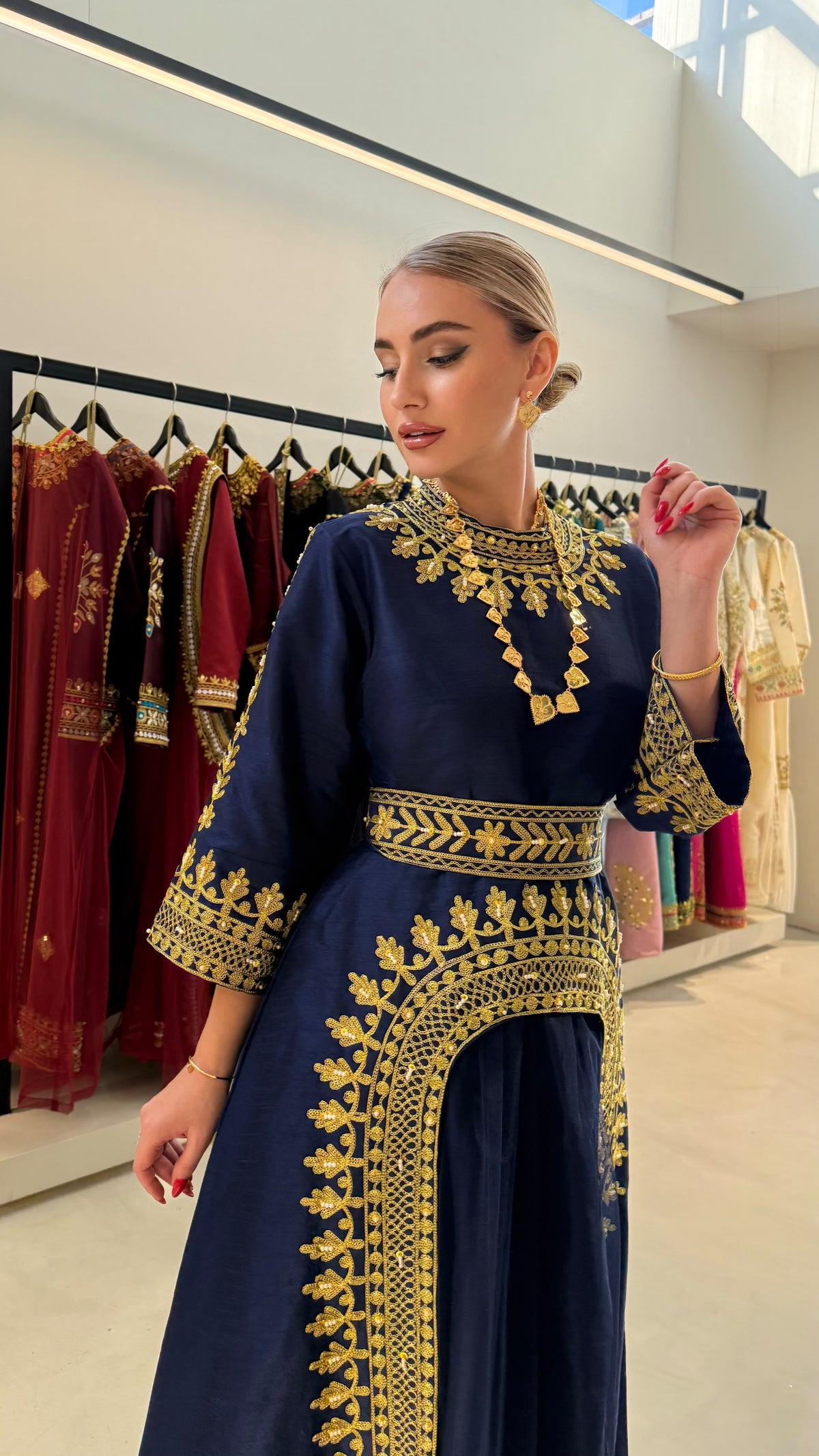 Nashel Jelwa Dress X Tulle-Navy Blue