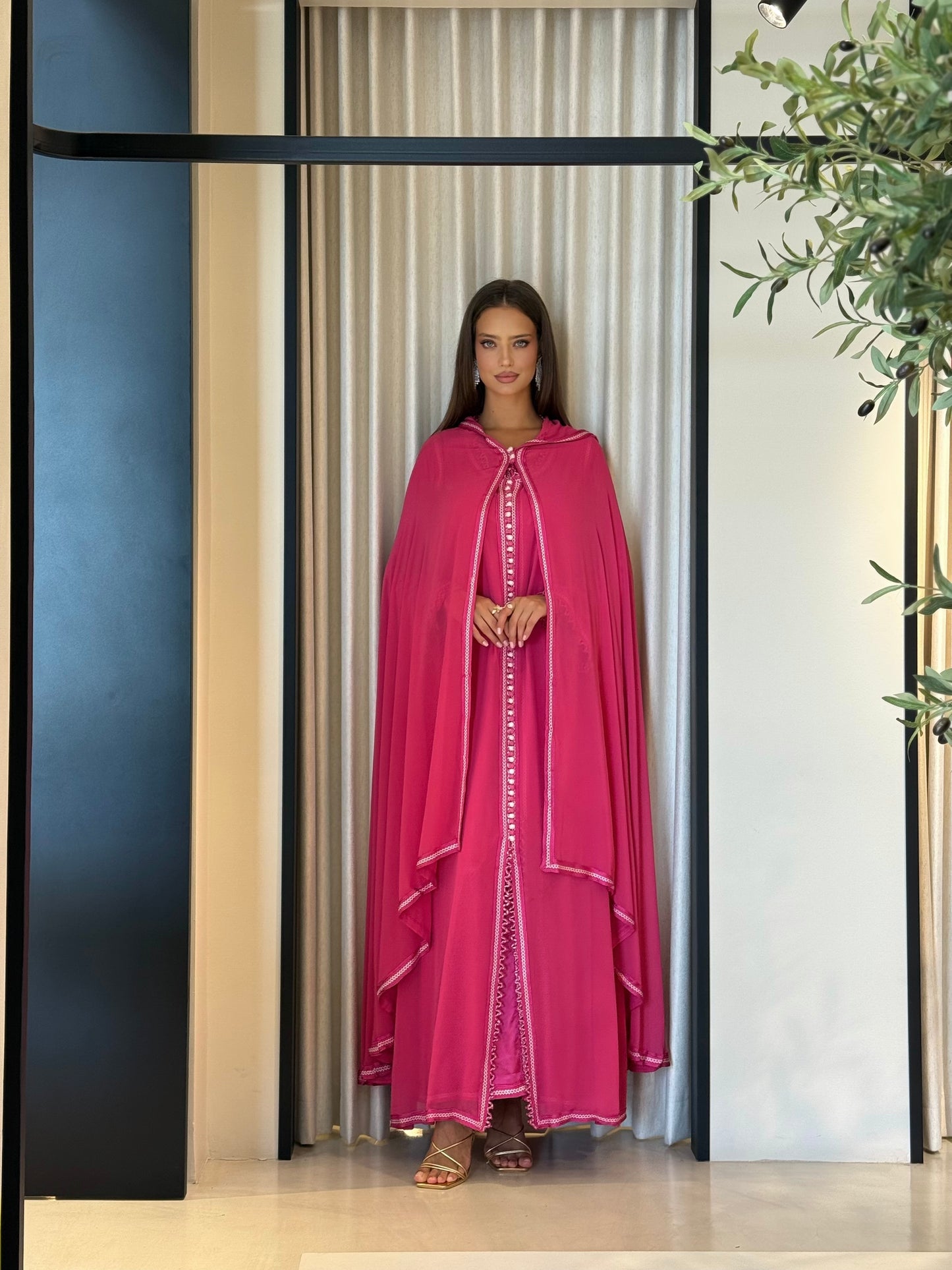 Morrocan Kaftan -Fuschia