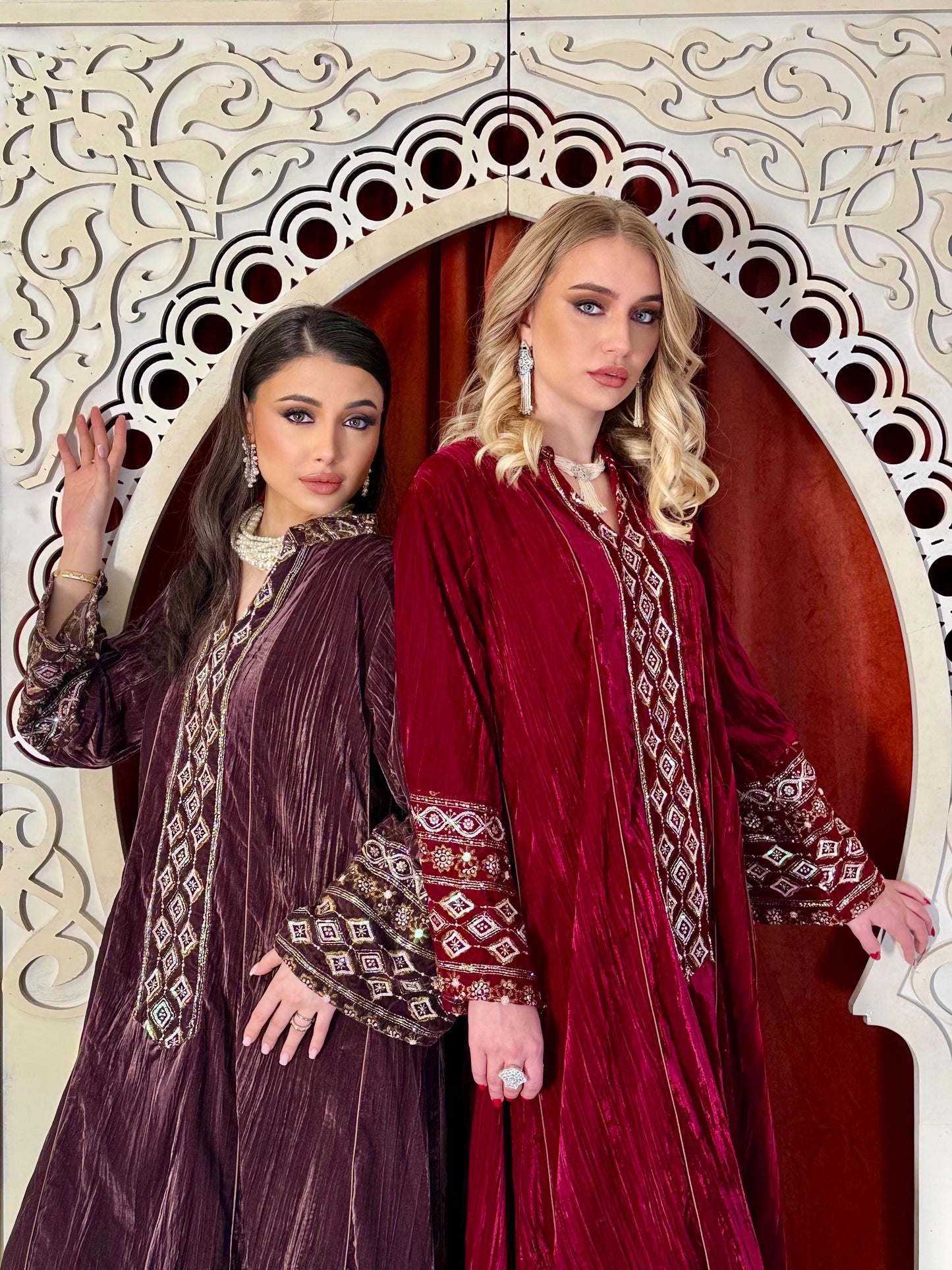 Velvet Winter Kaftan-Chocolate