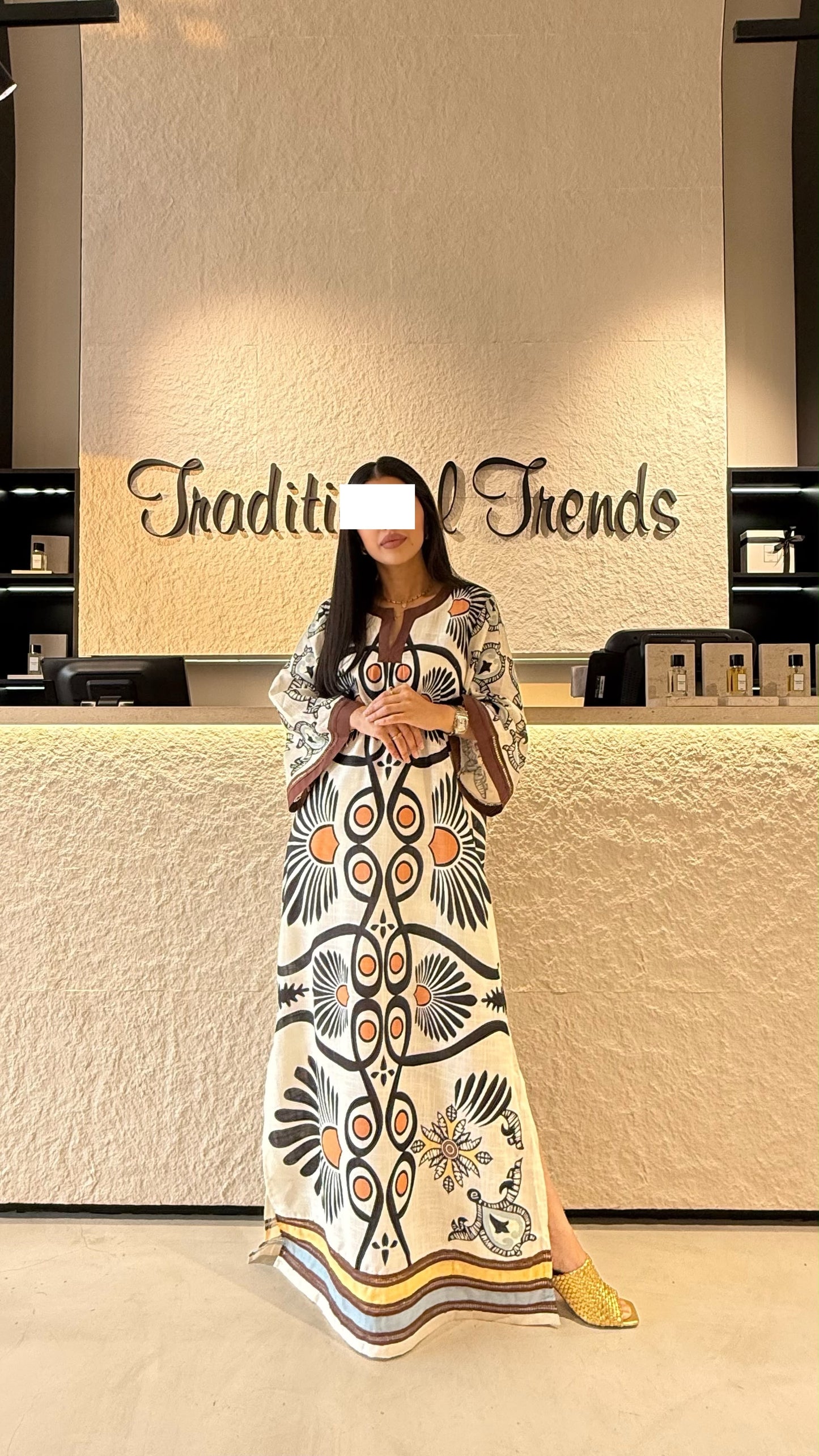 Summer Collection - Greece printed linen Kaftan