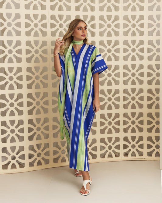 TT Signature Summer Dress- Blue x Green