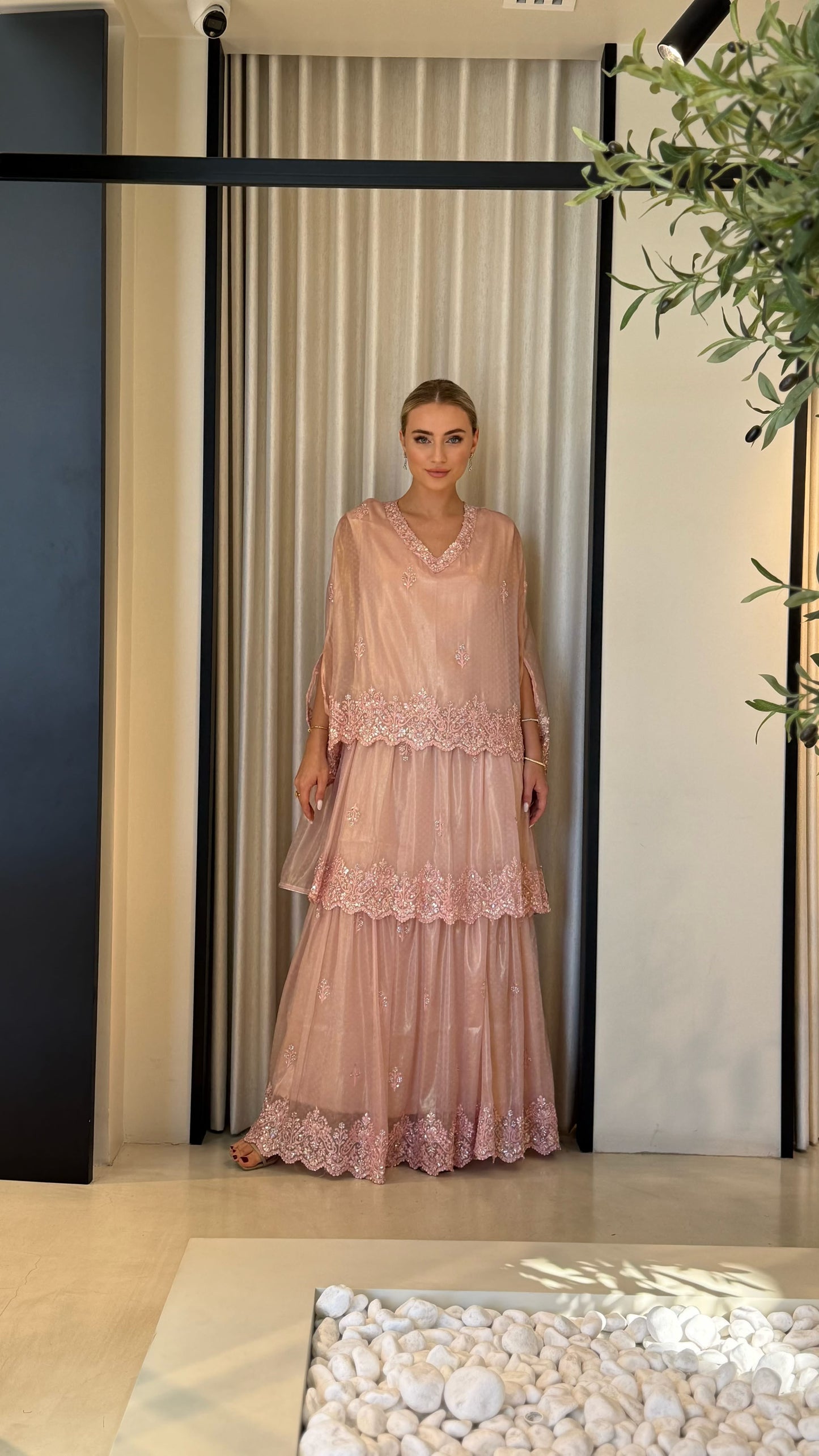 Triple Layer Cape - Blush