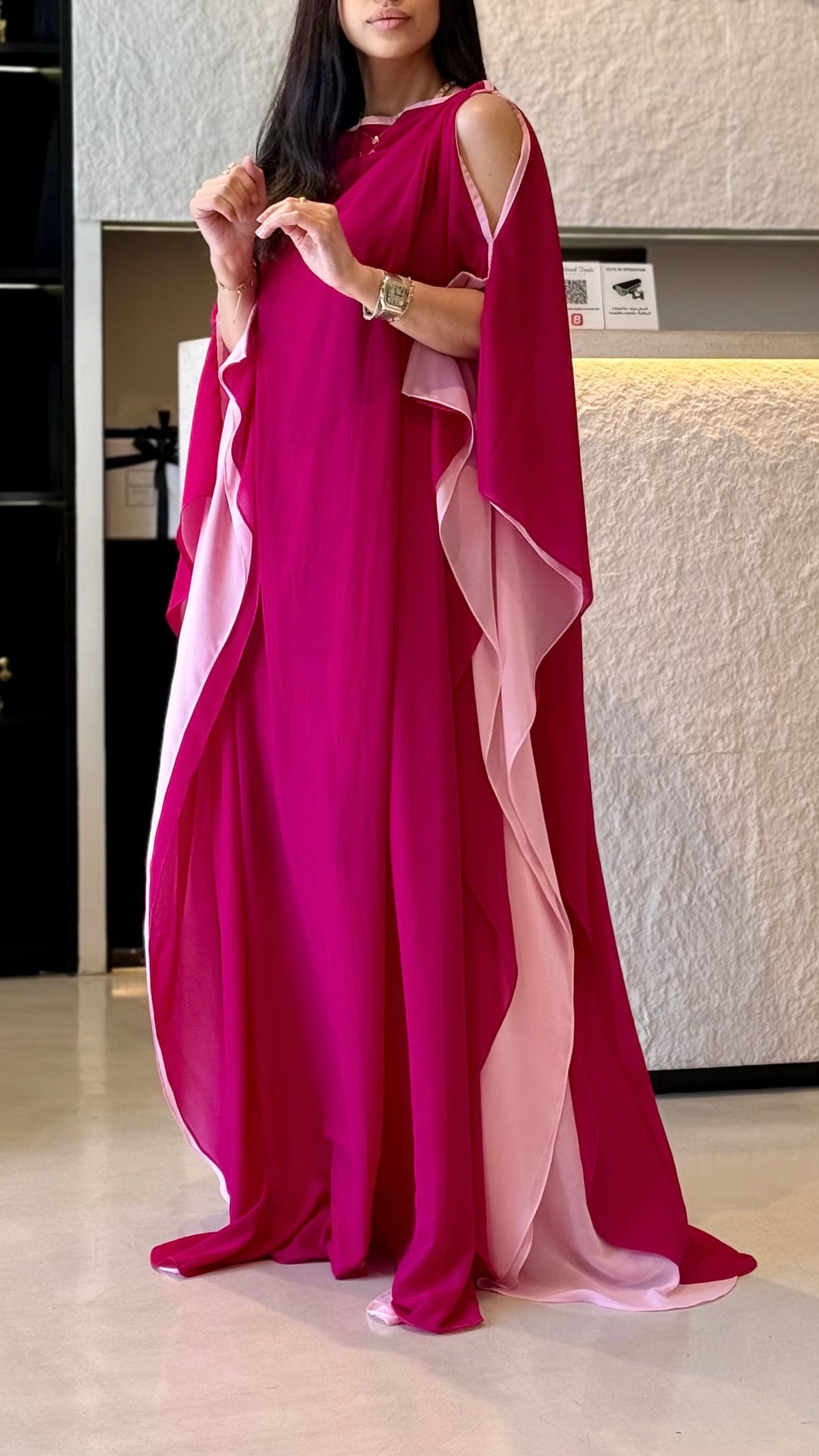 Flow Fuschia x blush - open shoulders