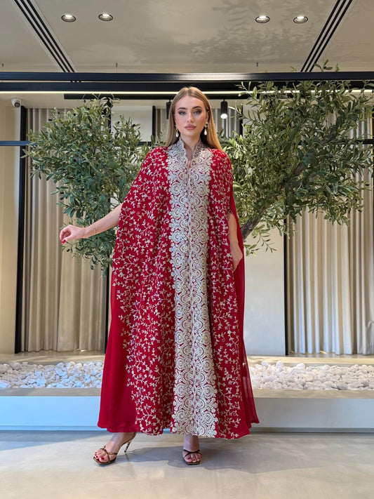 Cape Jelwa kaftan -Red 3