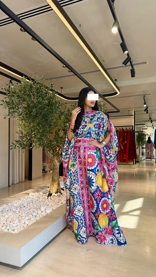 Summer floral kaftan - Floral Drapes
