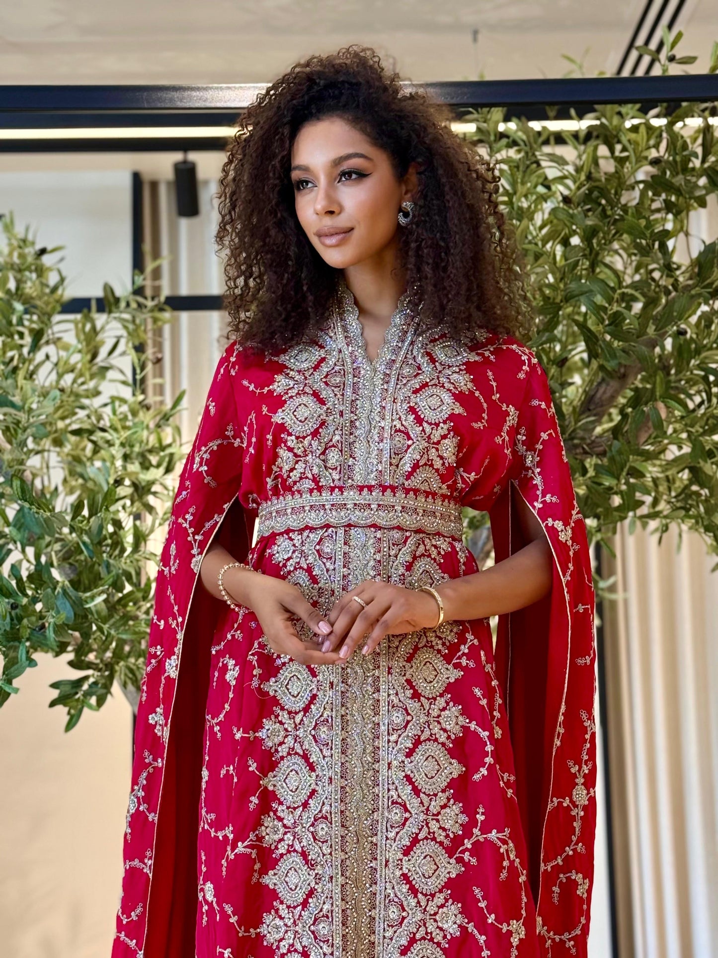 Cape Jelwa Dress - hot red