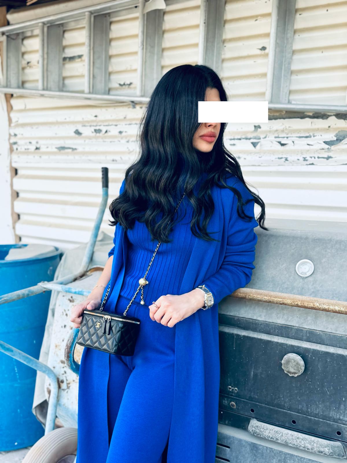 Winter 3 piece set - wool Royal Blue