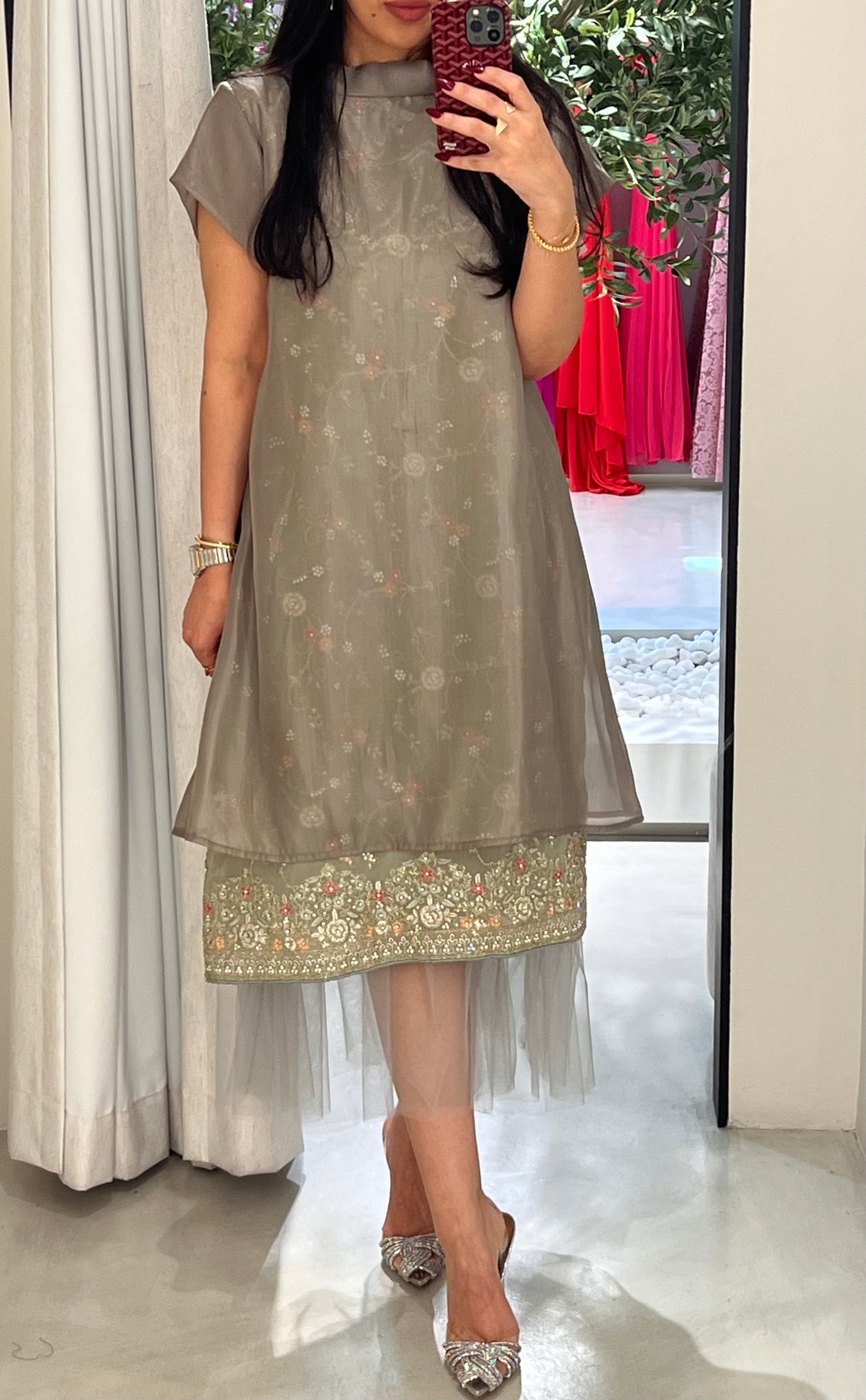 Organza x tulle layers - olive