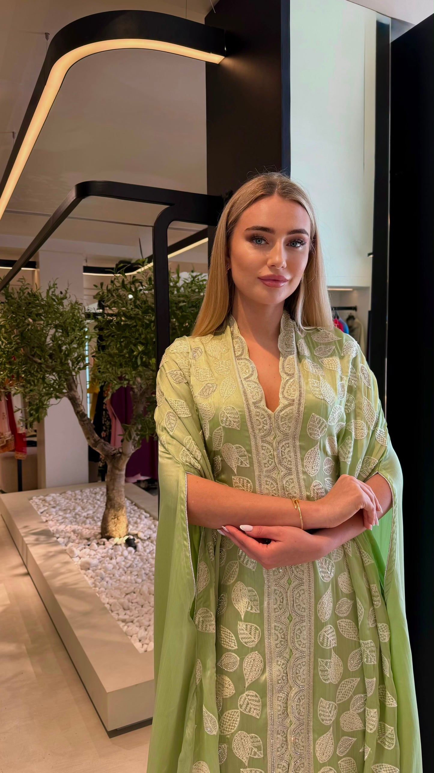 Cape Jelwa kaftan -Lime