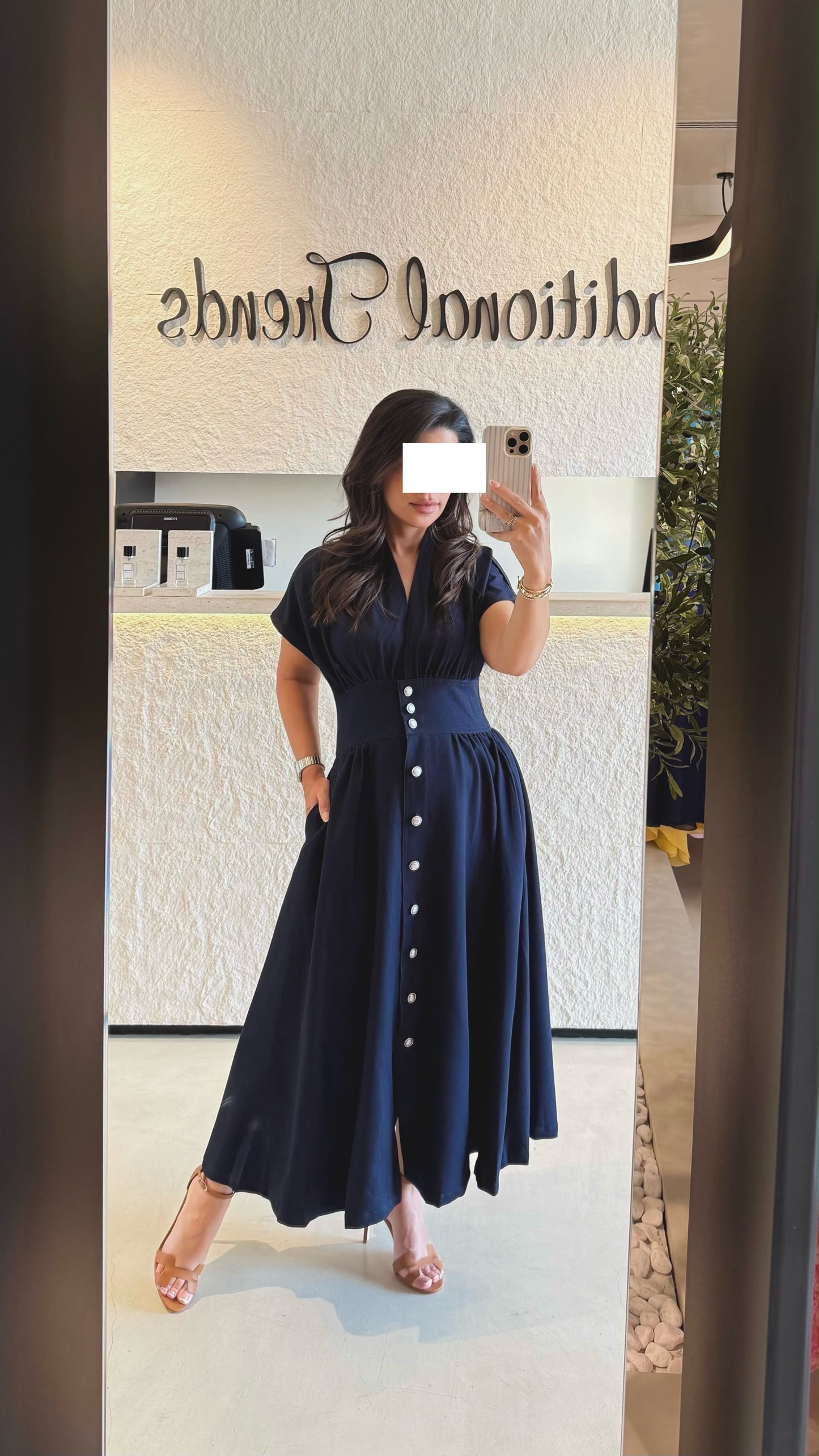 Summer Collection - Dark Soft denim Blue Dress