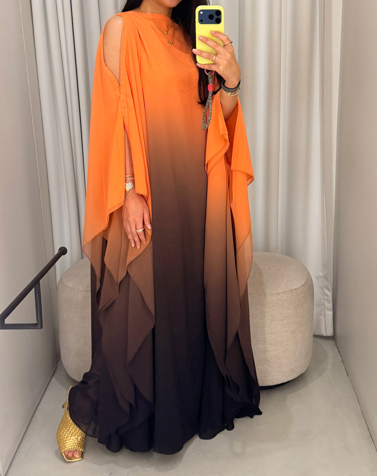 Flow Orange/Brown ombré- open shoulders