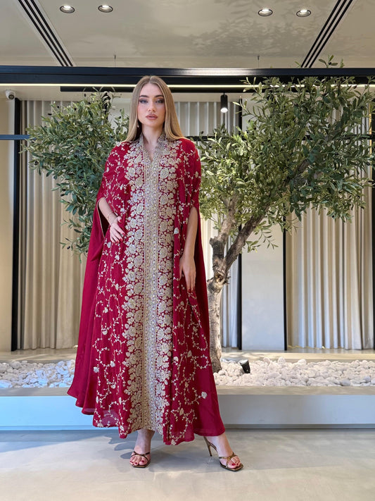 Cape Jelwa kaftan -Red 2