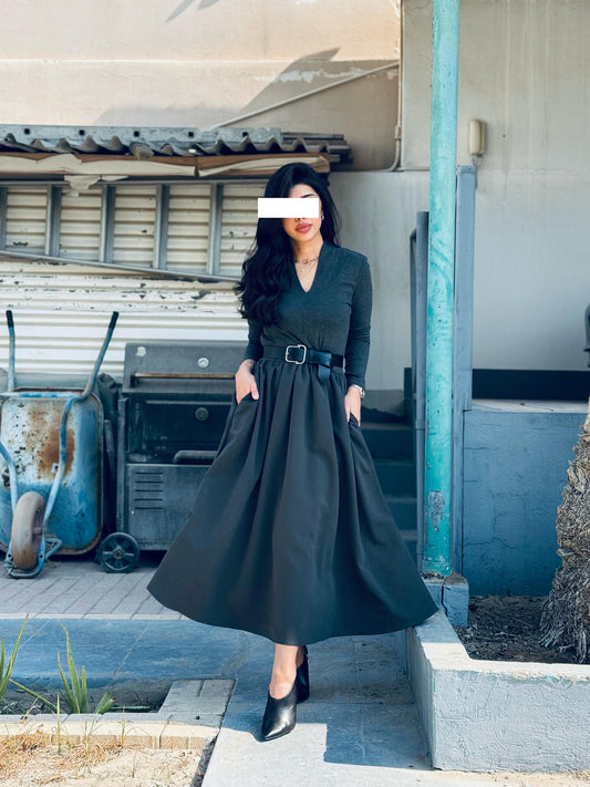 Winter Dress - Midi x Grey