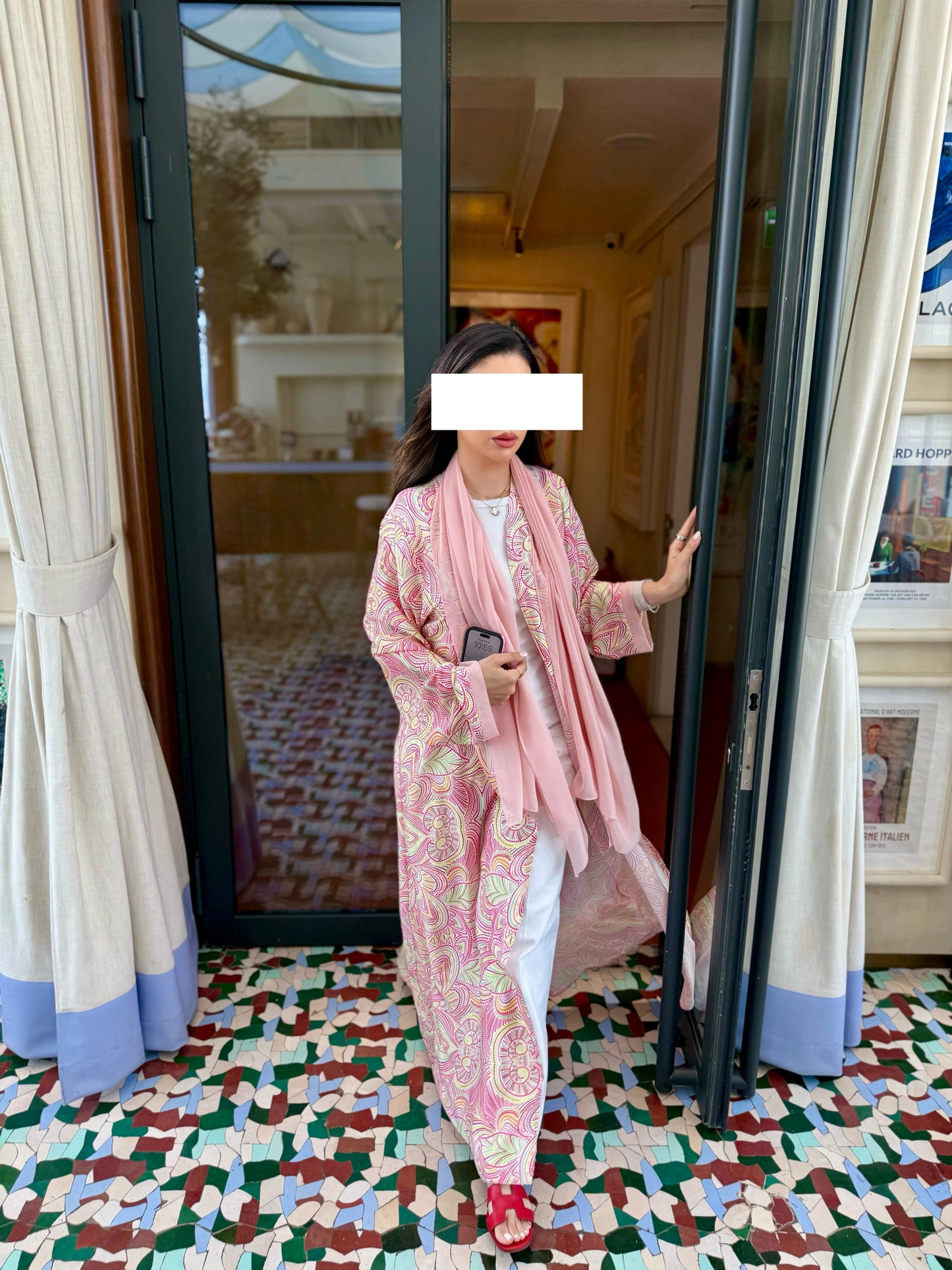Summer Abaya- FireWorks Pink
