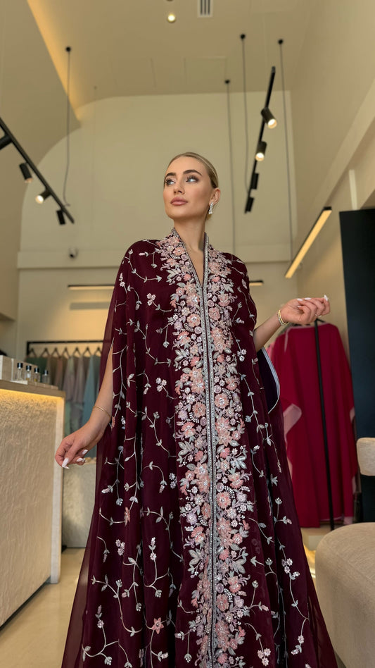 Cape Jelwa Kaftan -Maroon
