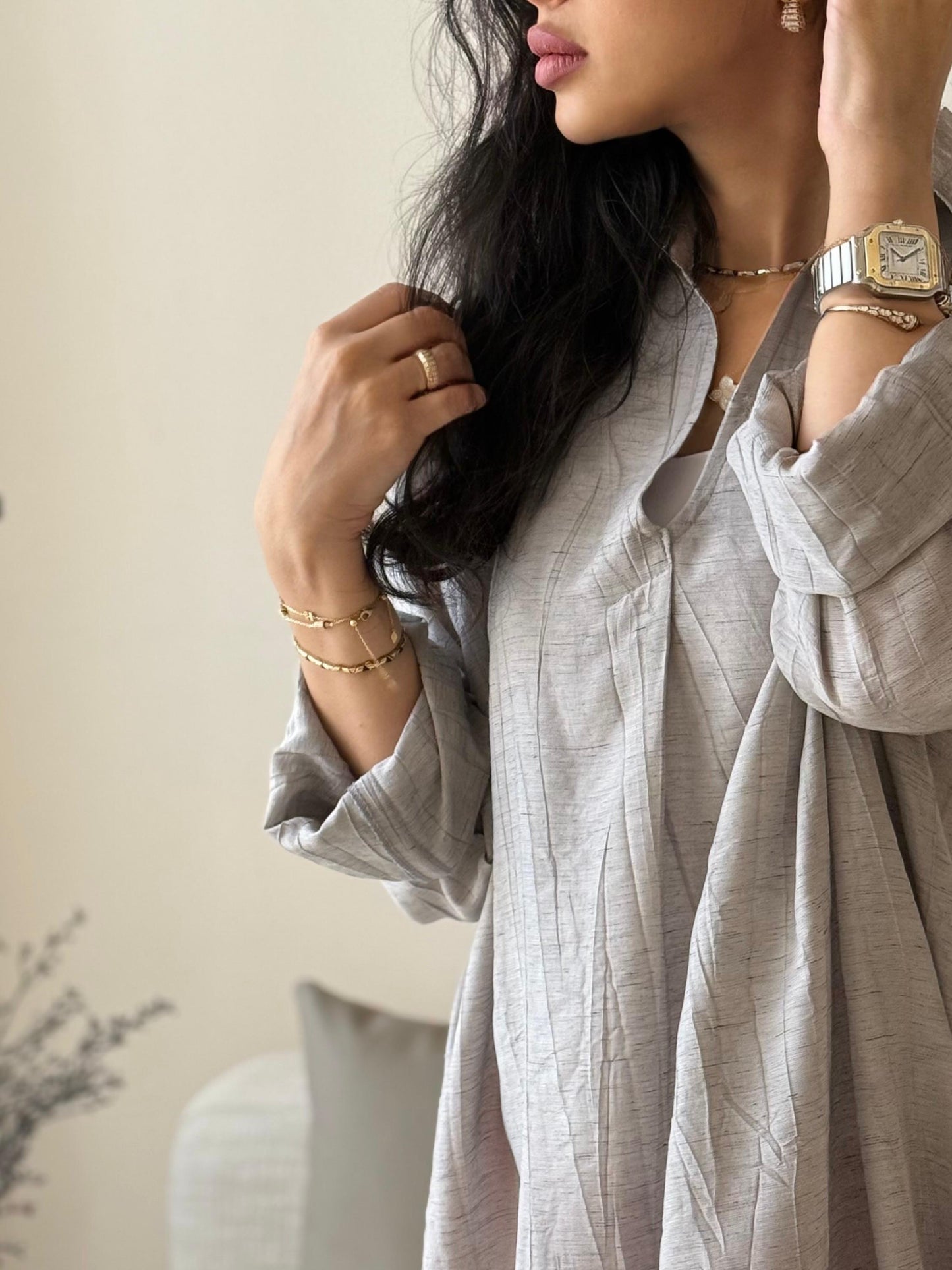 Light Crumbles Dress- Light Grey