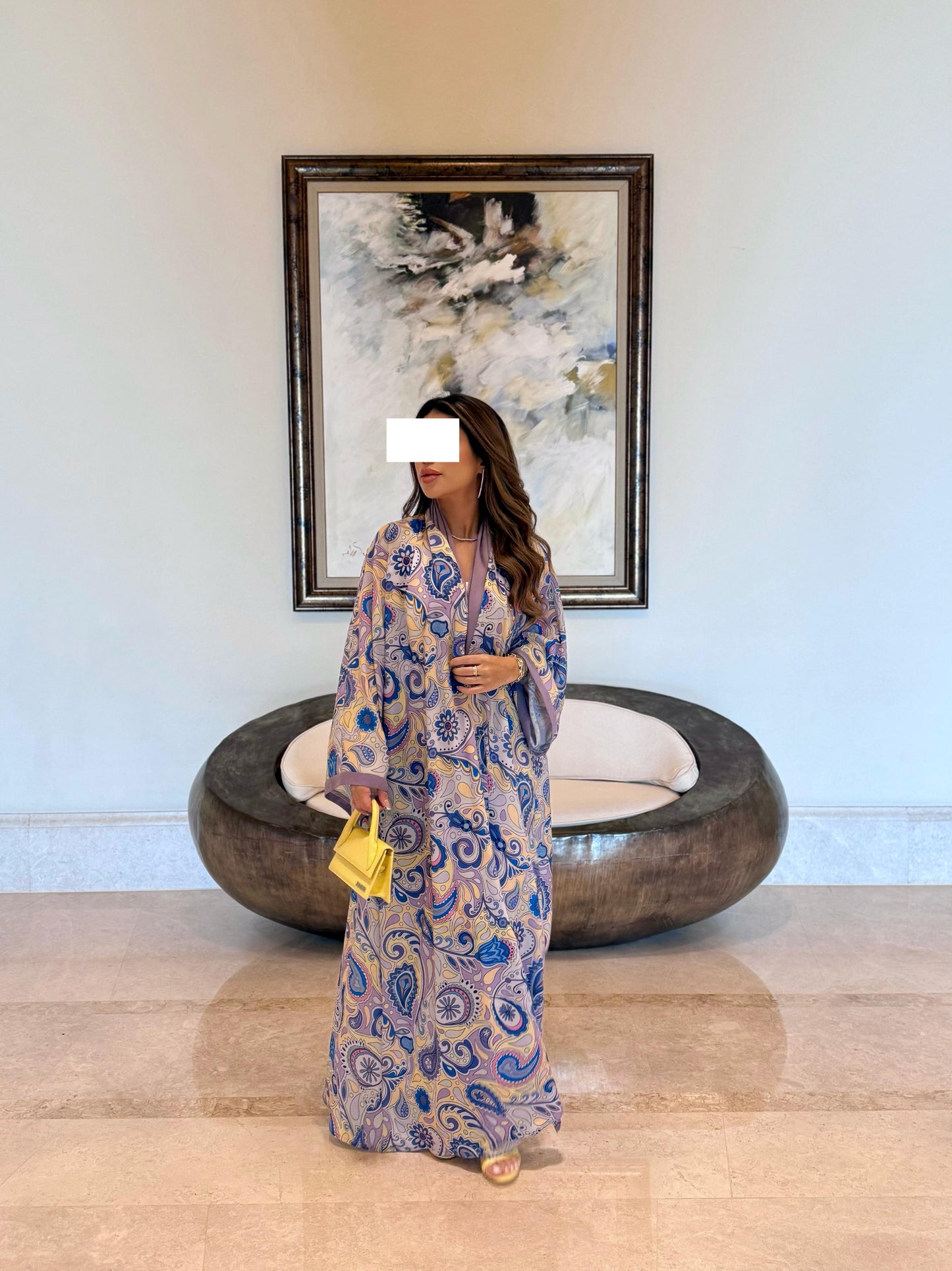 Summer Abaya - Purple Prints