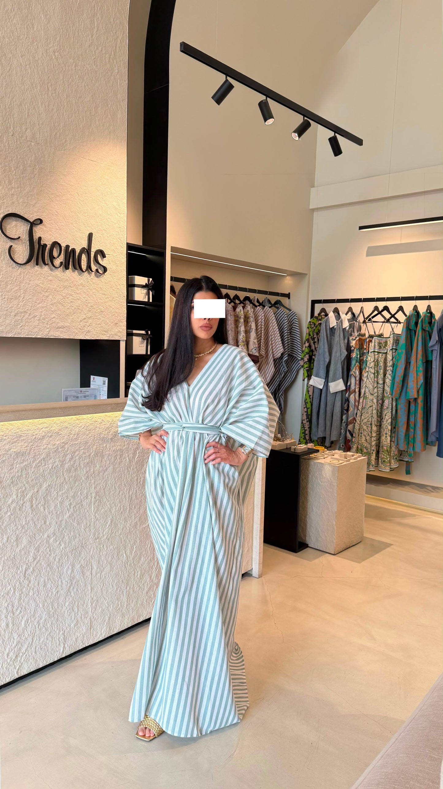 TT Summer Dress- Green Stripes