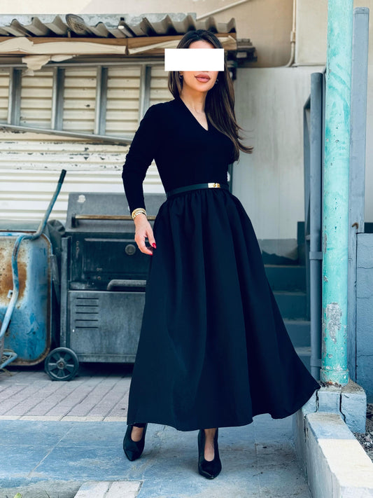 Winter Dress - Midi x Black