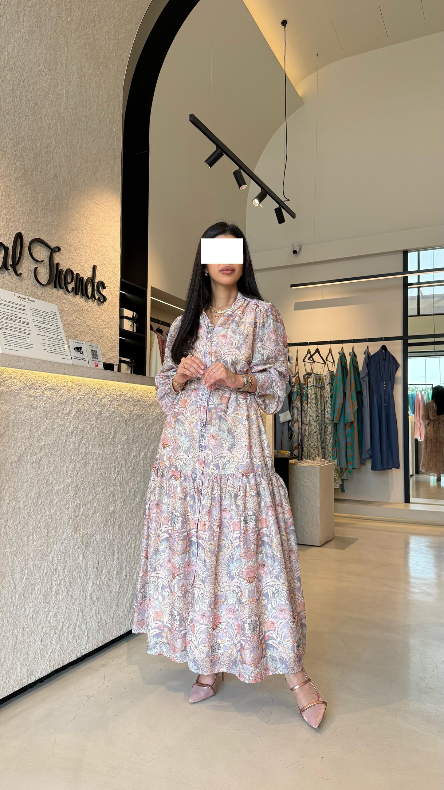 Summer printed Dress - Purple
