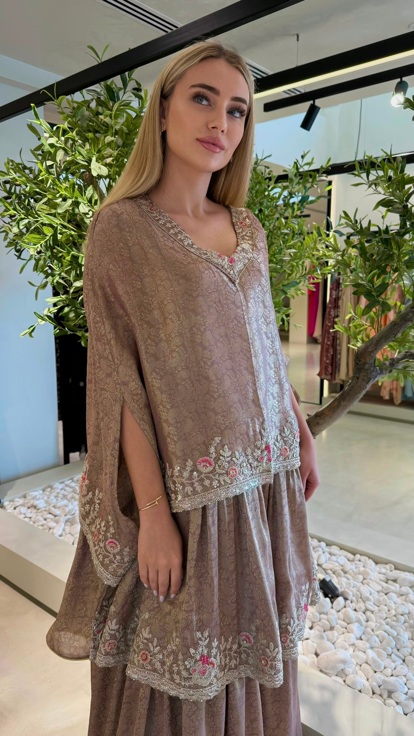 Triple Layer Cape - mocha