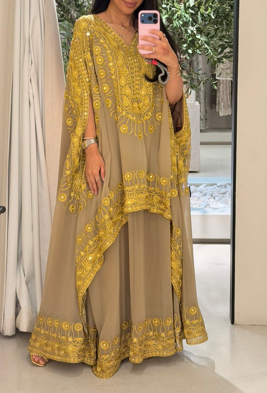 Nashel Cape Jelwa Kaftan - Beige