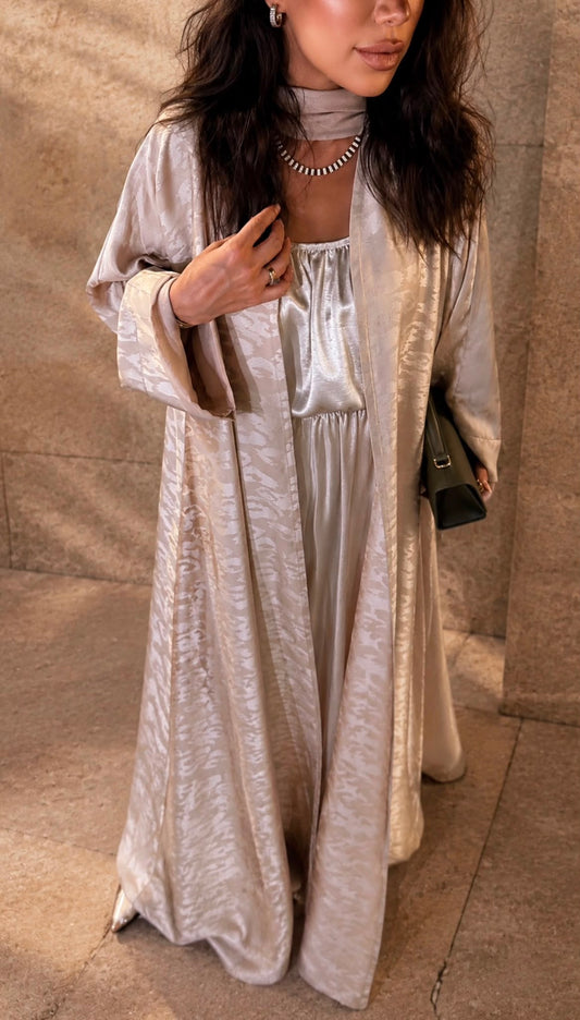 Silk Abaya -cream