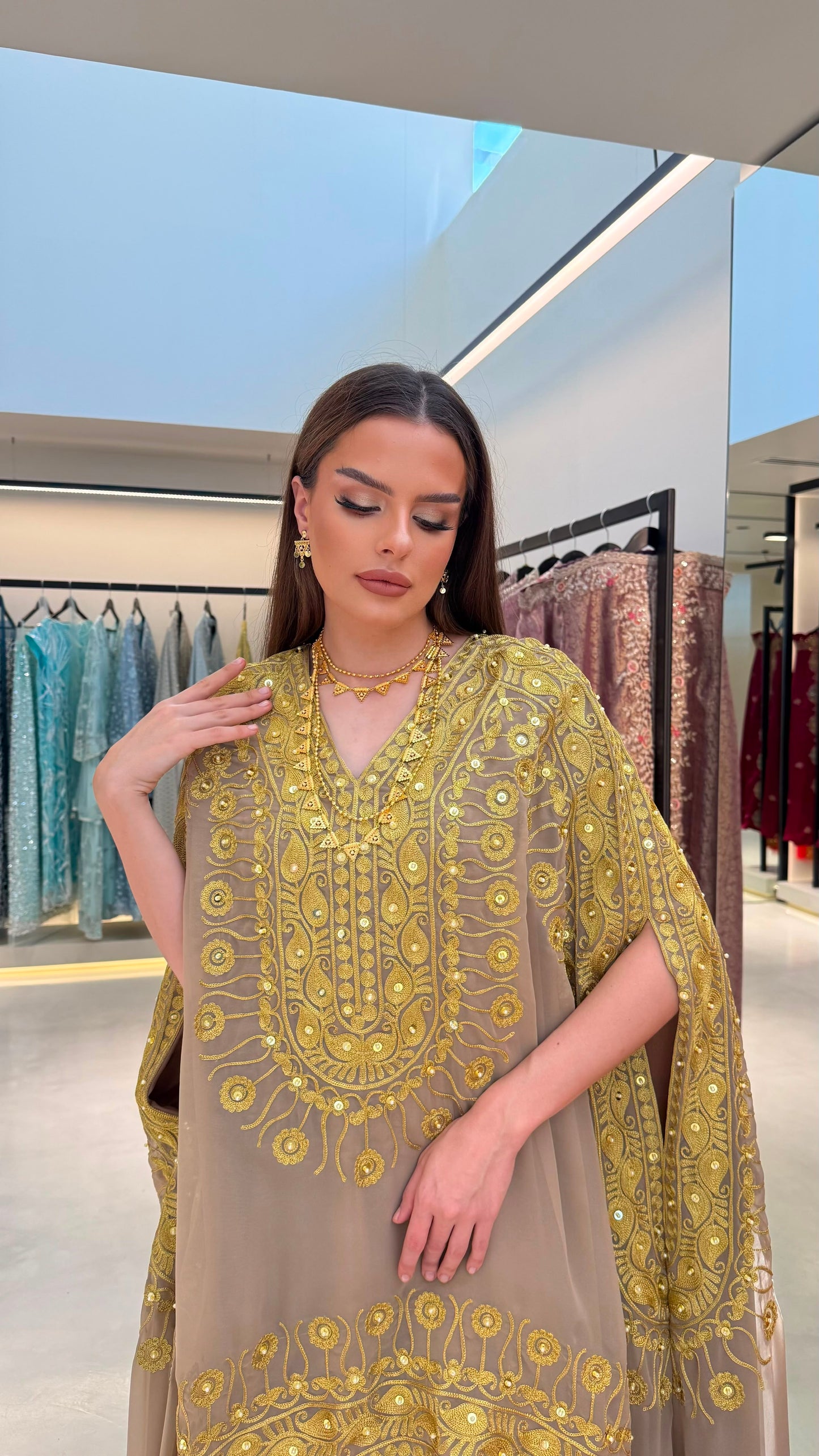 Cape Nashel Jelwa kaftan - Sand