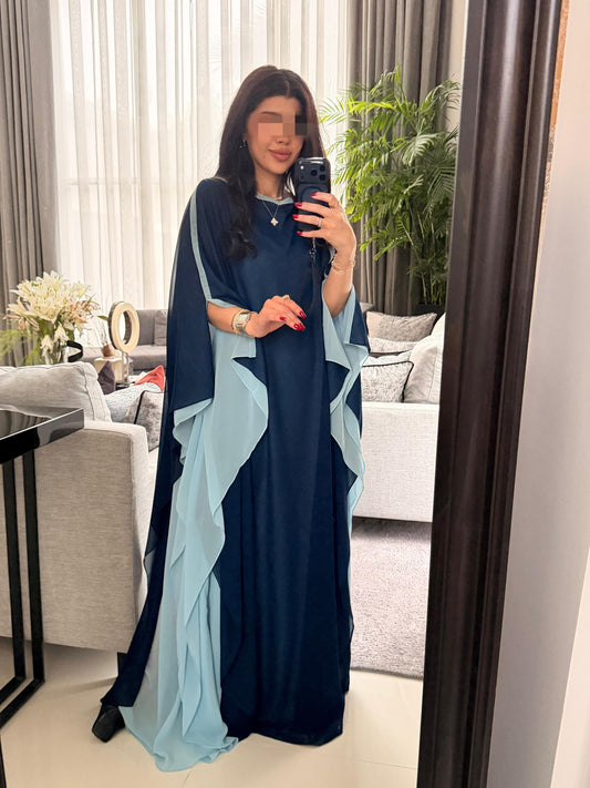 Navy x Blue  Flow• Closed shoulders•