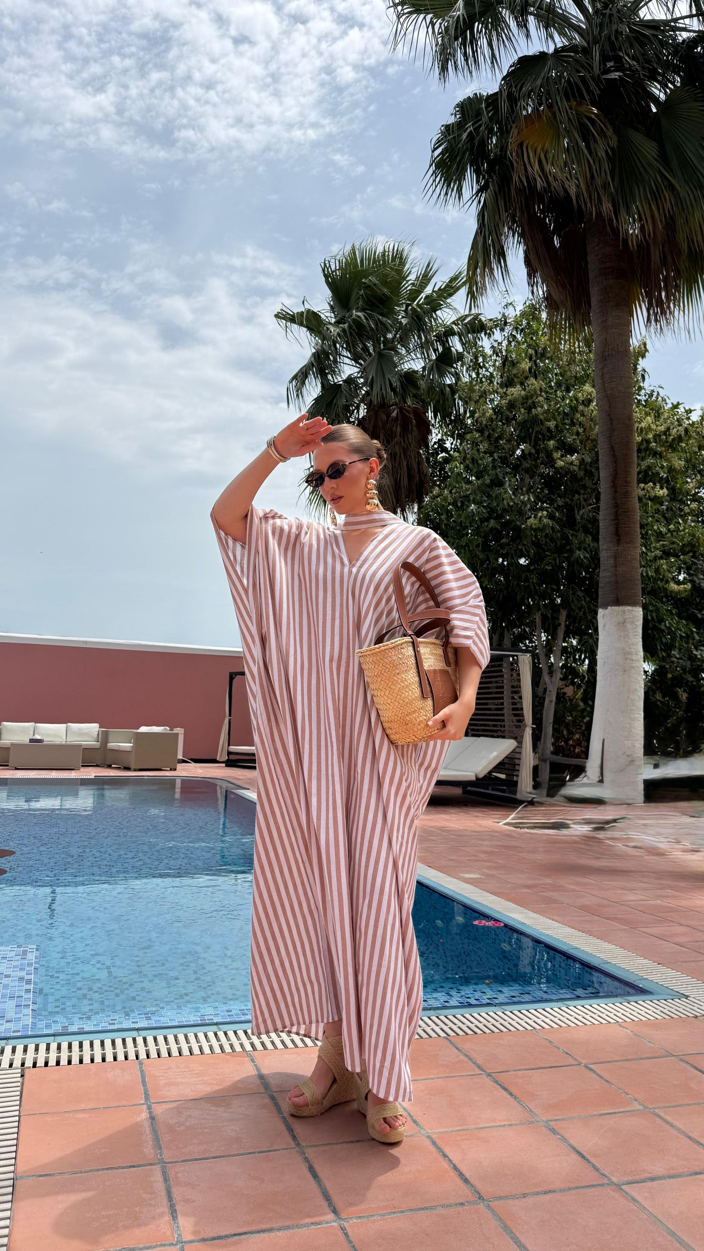 TT Summer Dress- Copper Stripes
