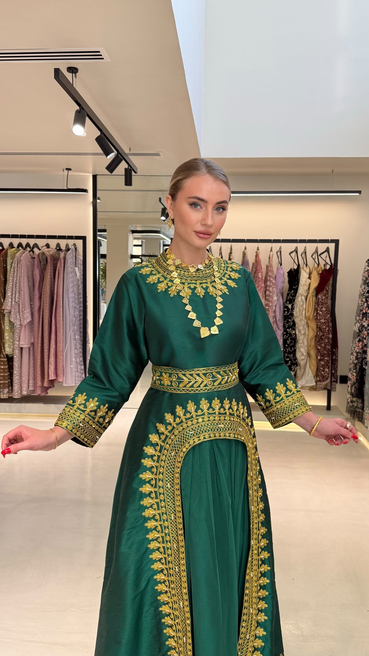 Nashel Jelwa Dress X Tulle- Forest Green