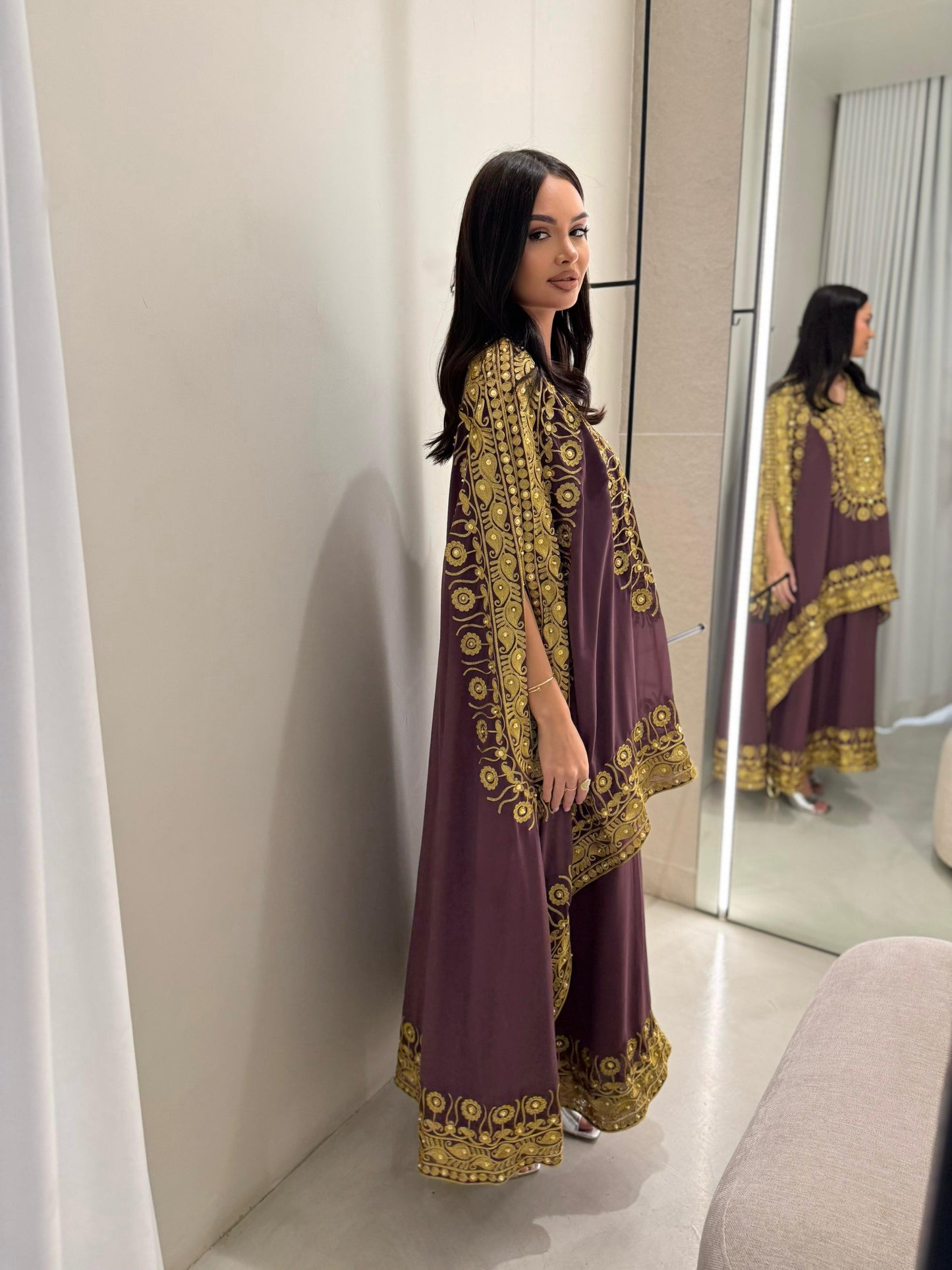Nashel double layer Cape- lilac