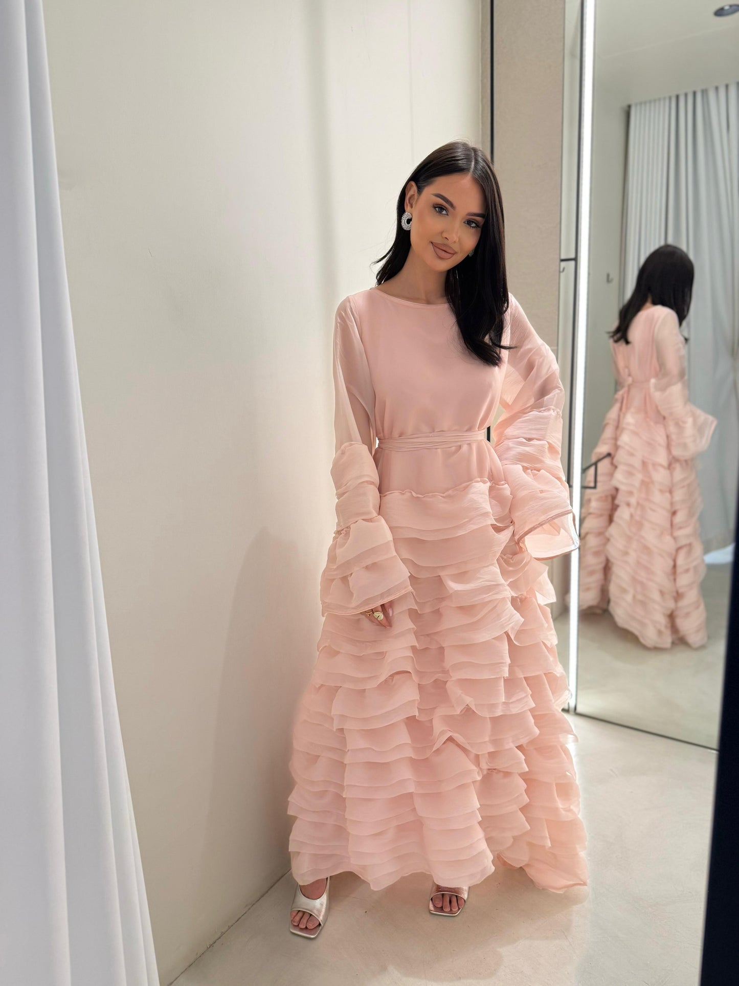 Forever Ruffles long sleeves - Powder pink