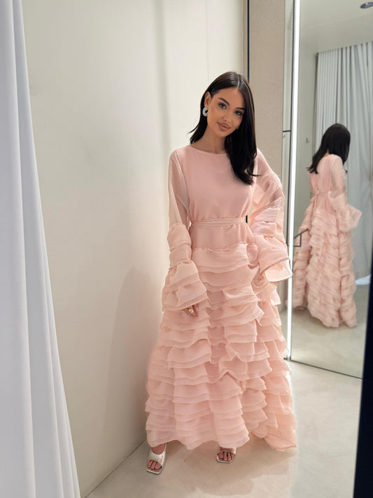 Forever Ruffles long sleeves - Powder pink