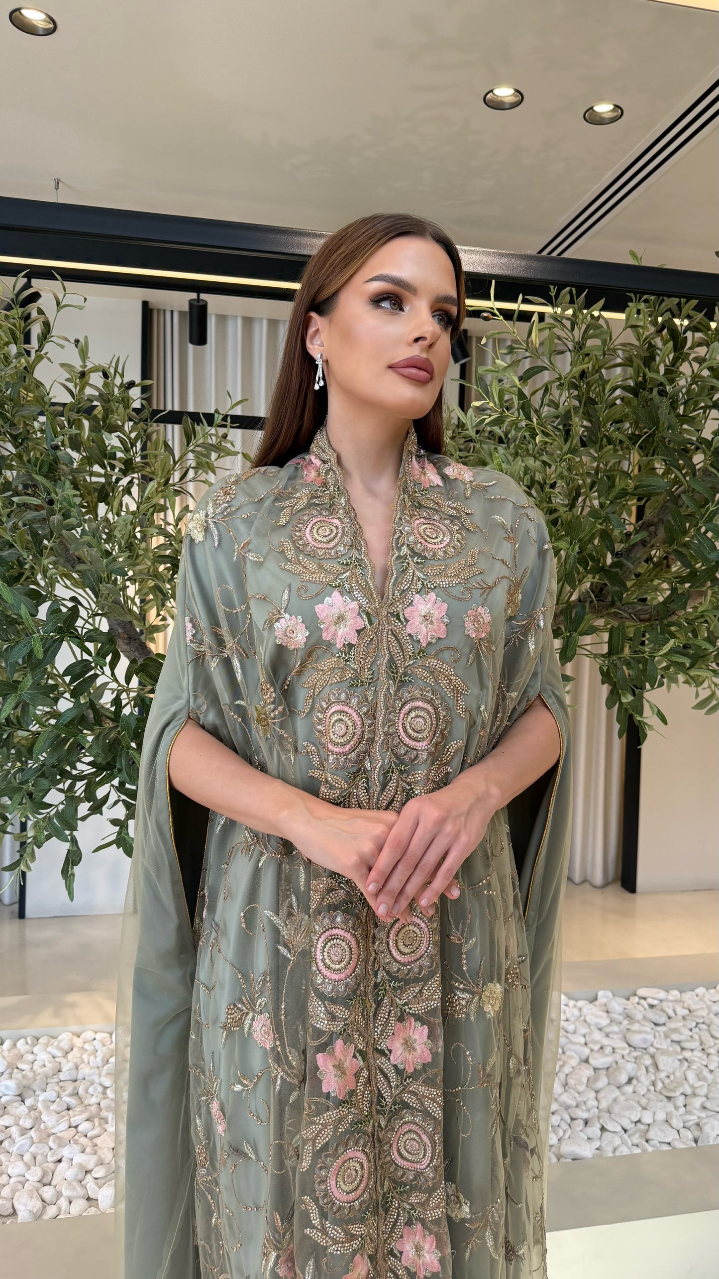 Cape Jelwa kaftan -Olive