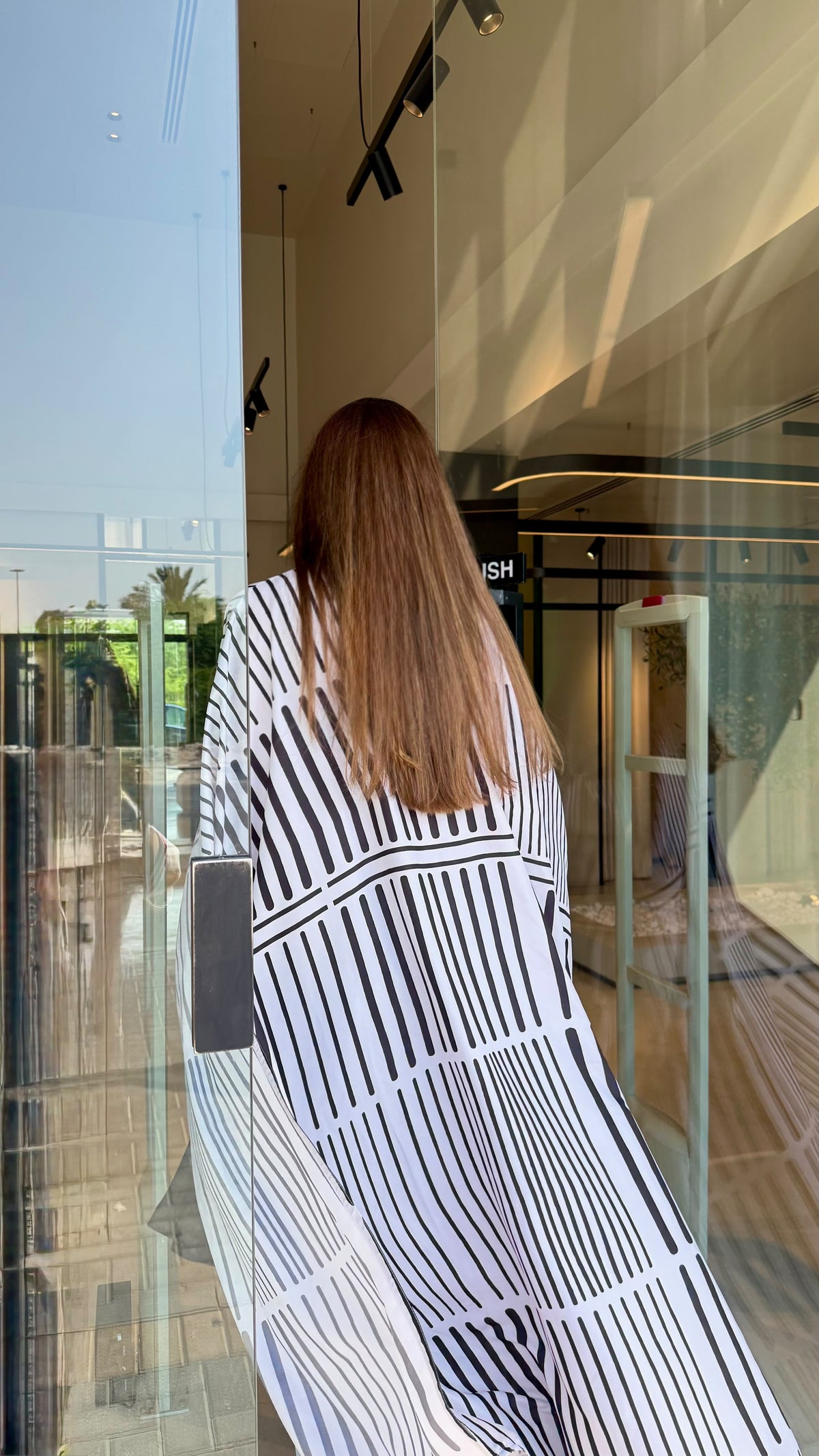 Whimsical Abaya - Microstripes
