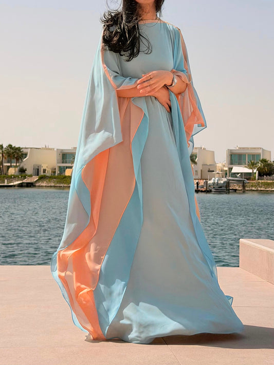 Flow light blue x Peach - closed shoulders