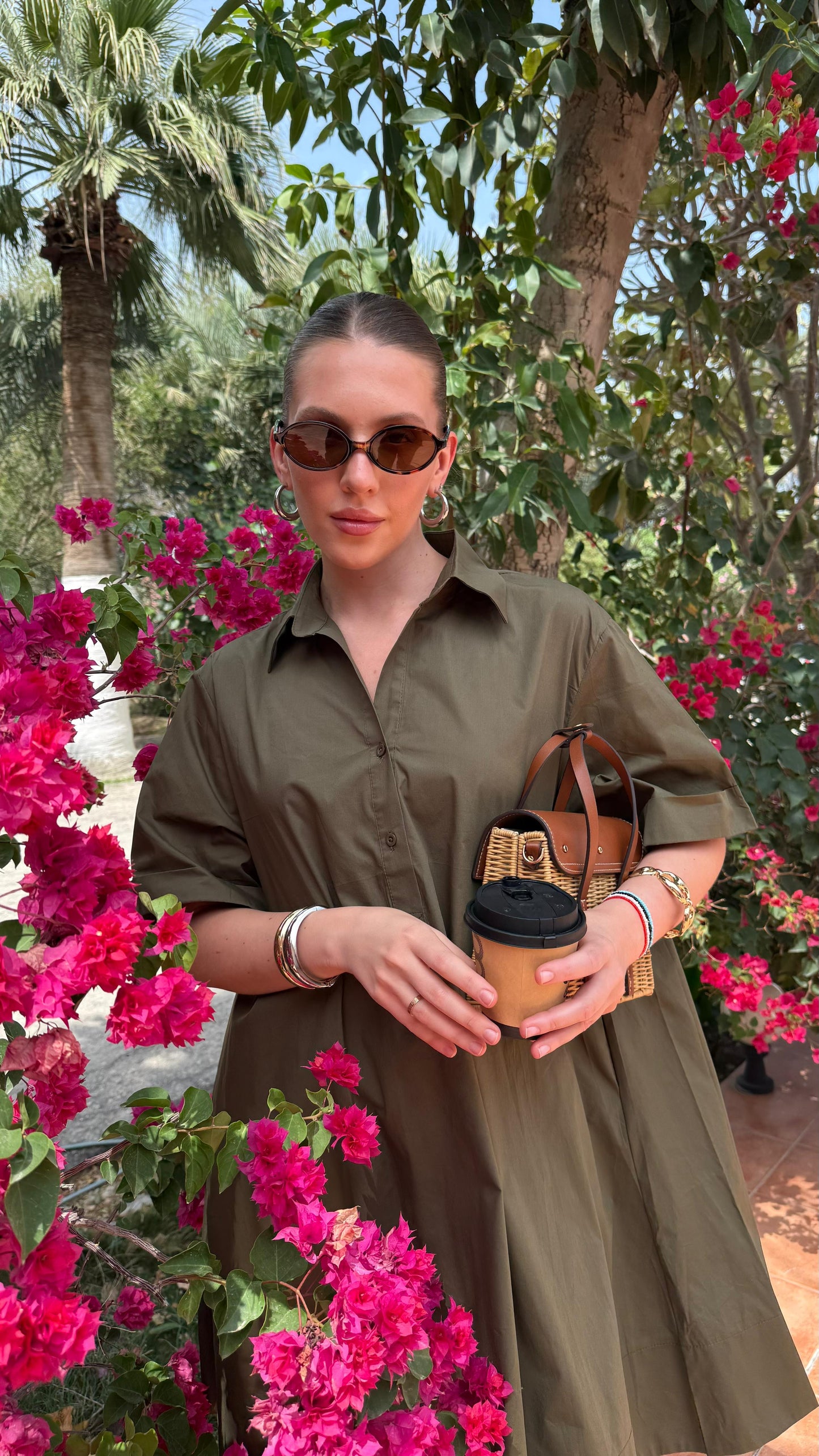 TT Summer Micro Shirt Dress-olive