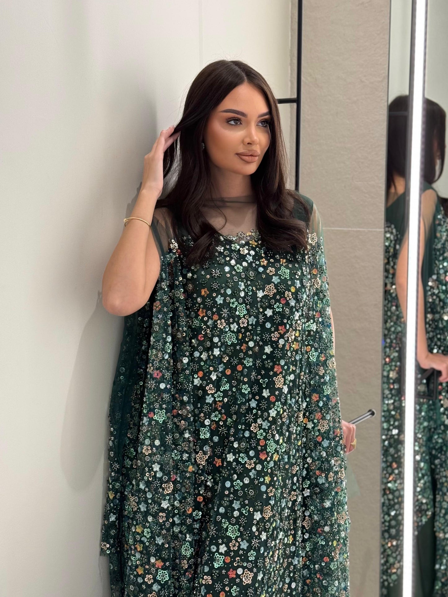 Tulle Jelwa Poncho - Green