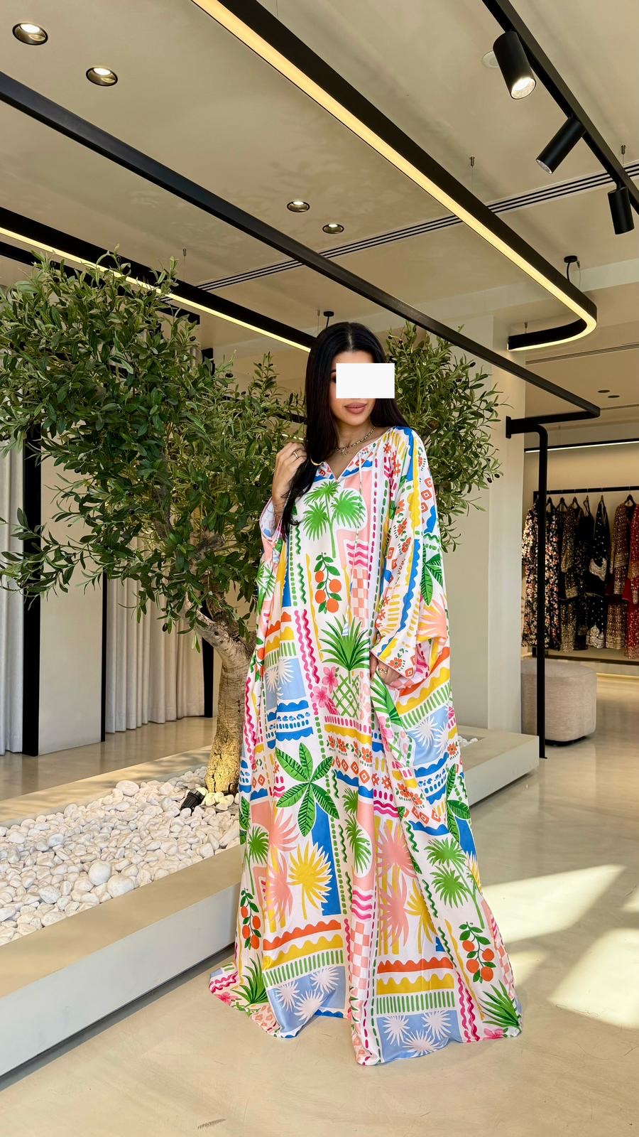 Summer floral kaftan  - Sunny Beaches