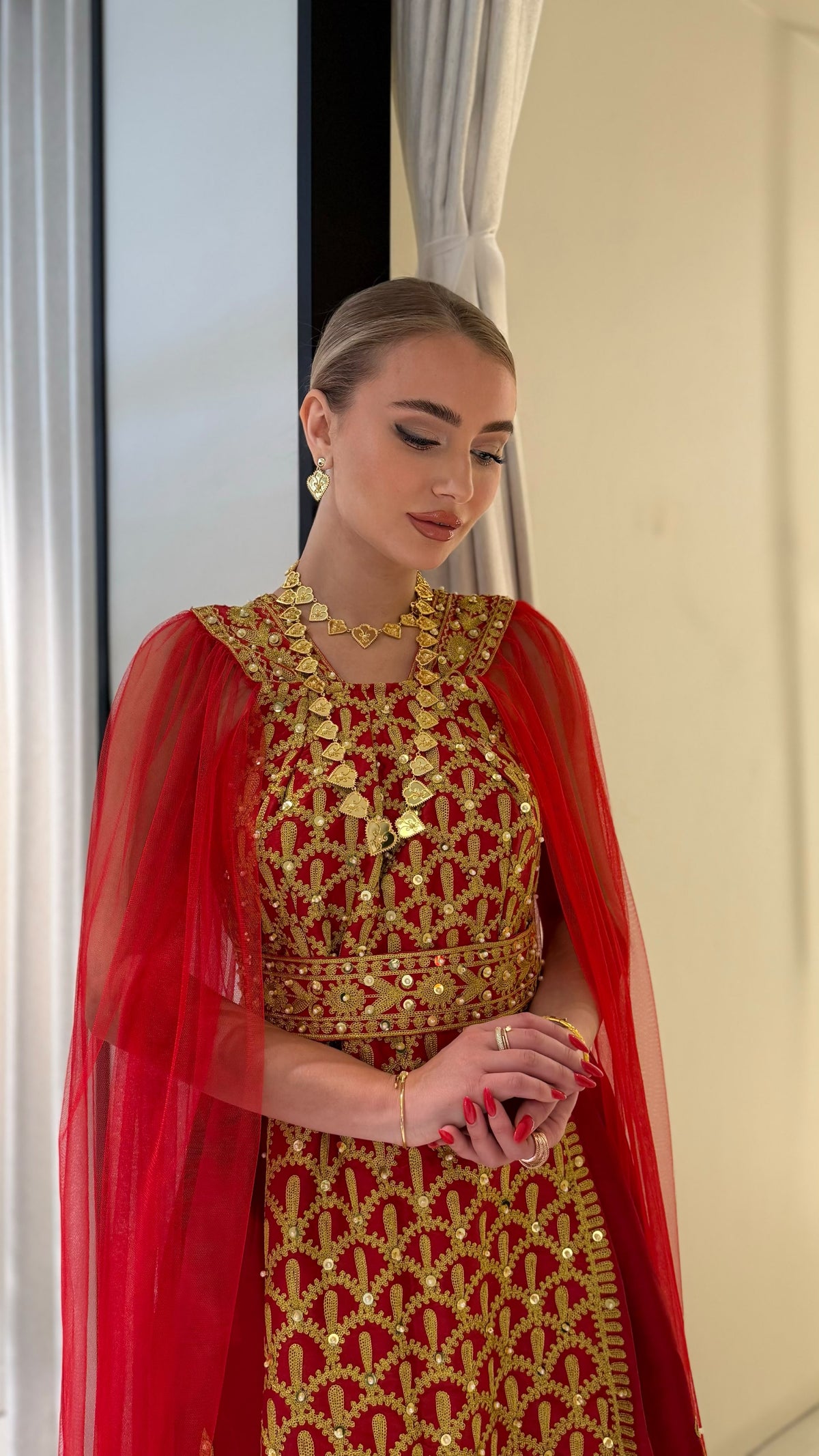Nashel Jelwa Dress X Tulle- red