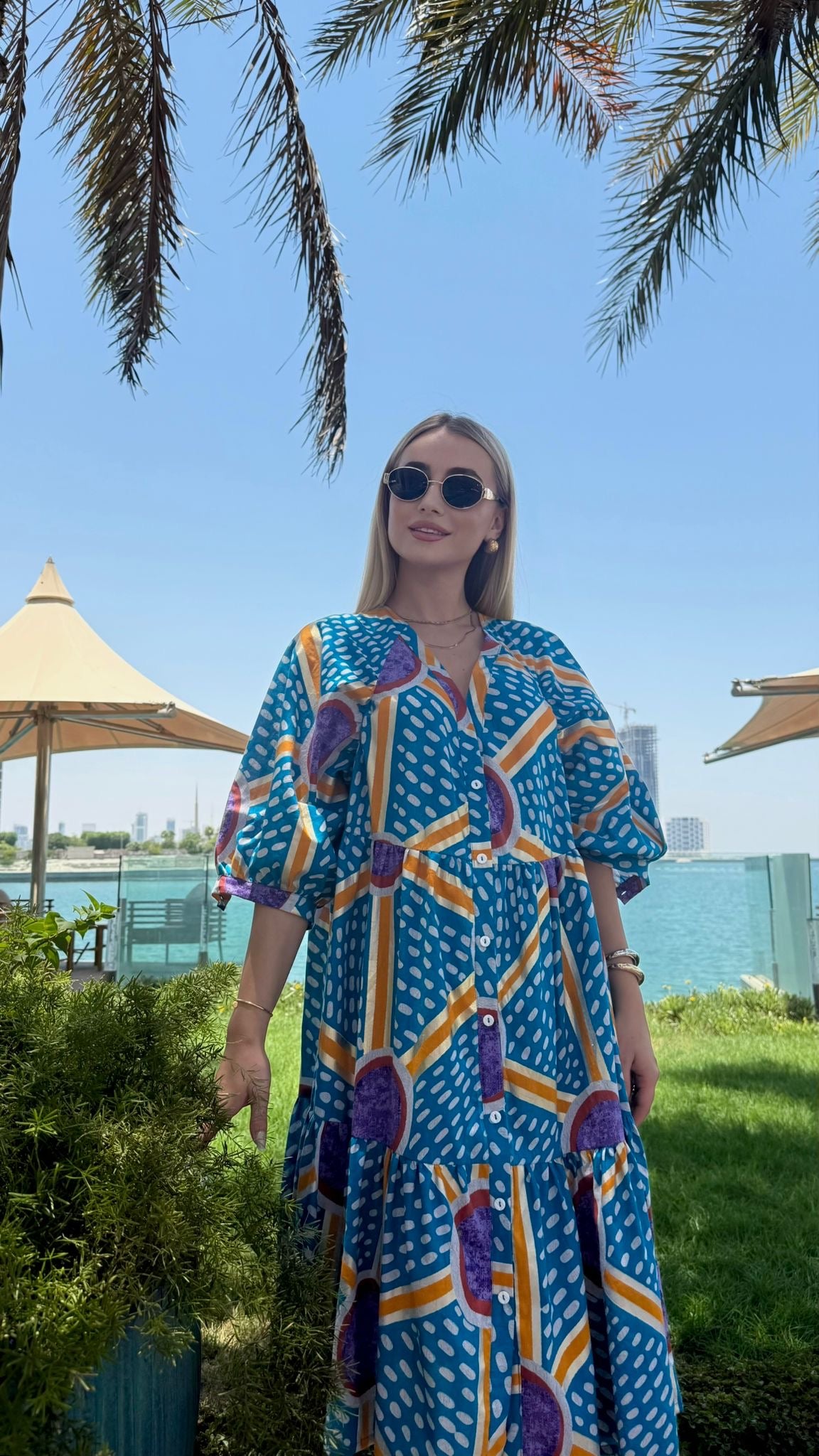 Summer Collection - Printed Blue Dress