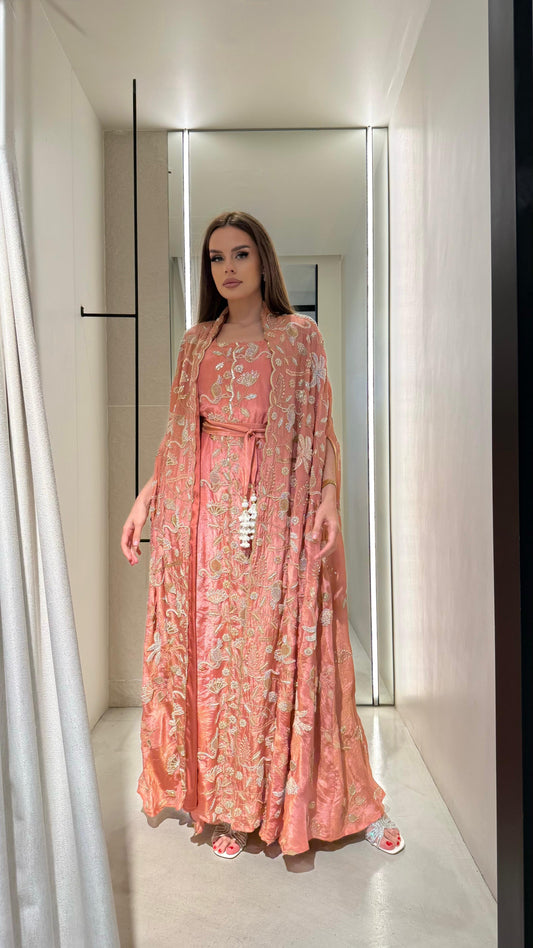 Jelwa Cape 2 piece set - Peach