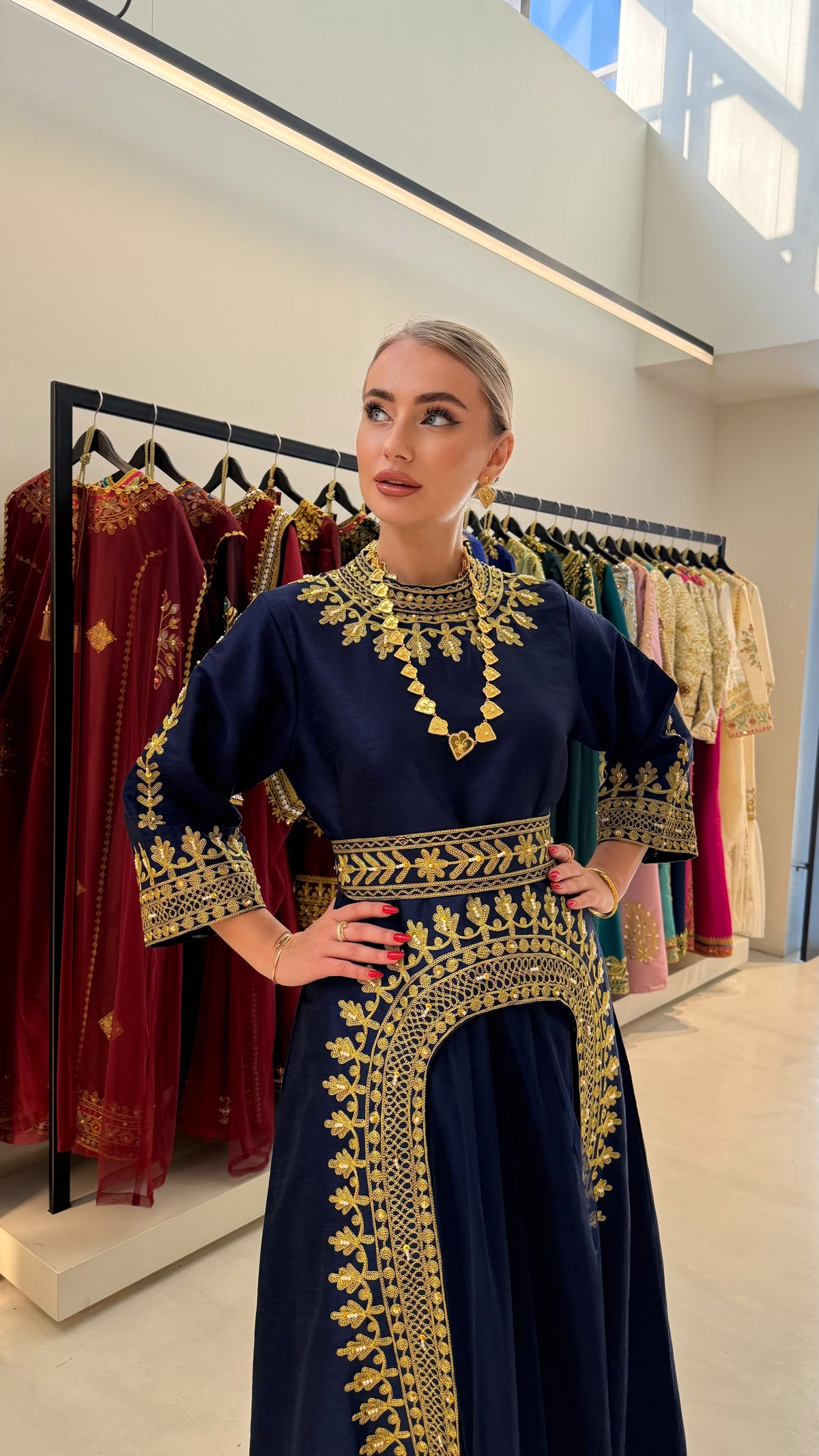 Nashel Jelwa Dress X Tulle-Navy Blue