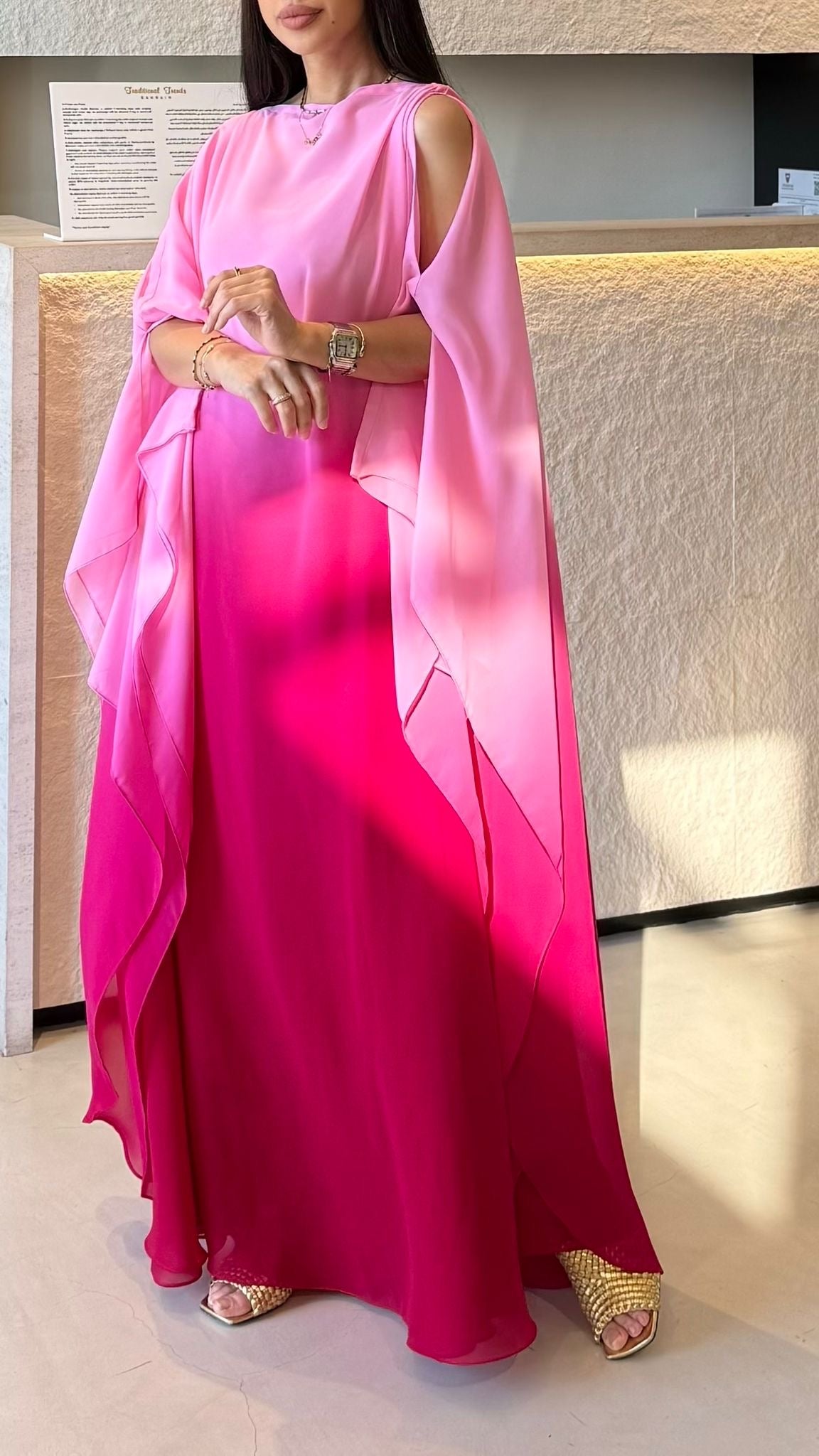 Flow ombré pink - Open shoulders