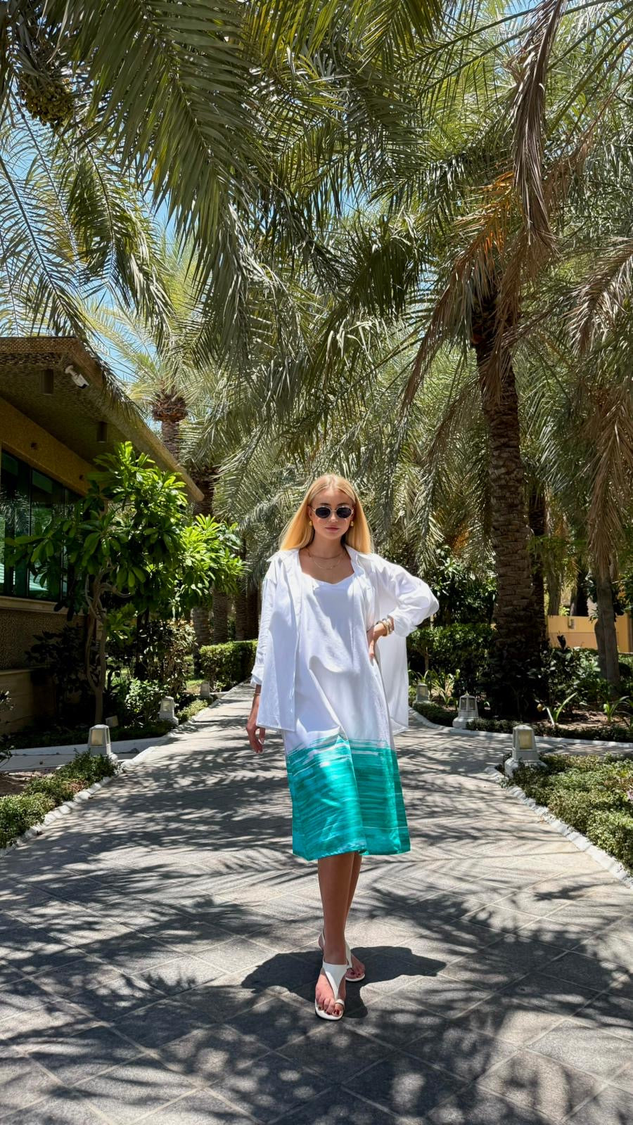 Summer Collection - white x white 2piece shirt/ Dress set