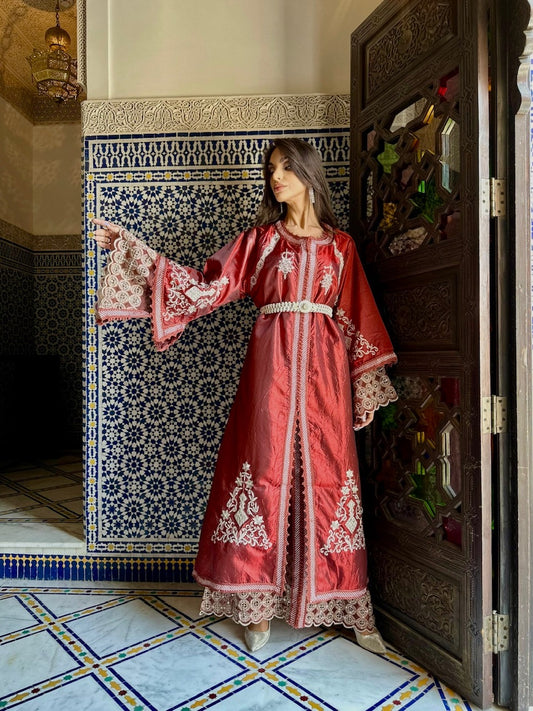 Morrocan Kaftan -Burgundy