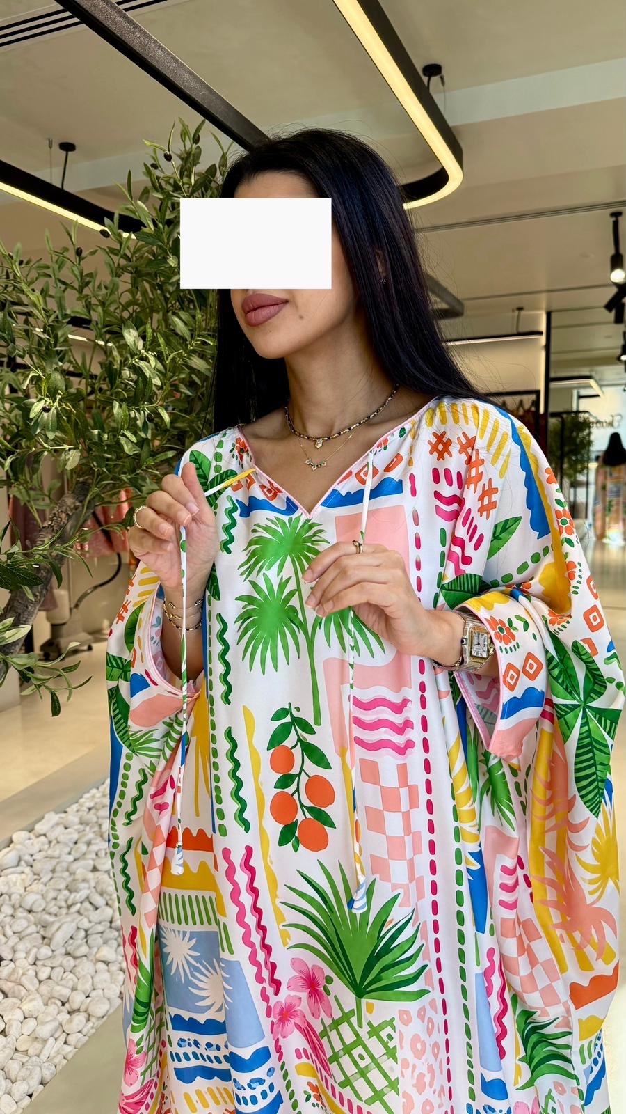 Summer floral kaftan  - Sunny Beaches