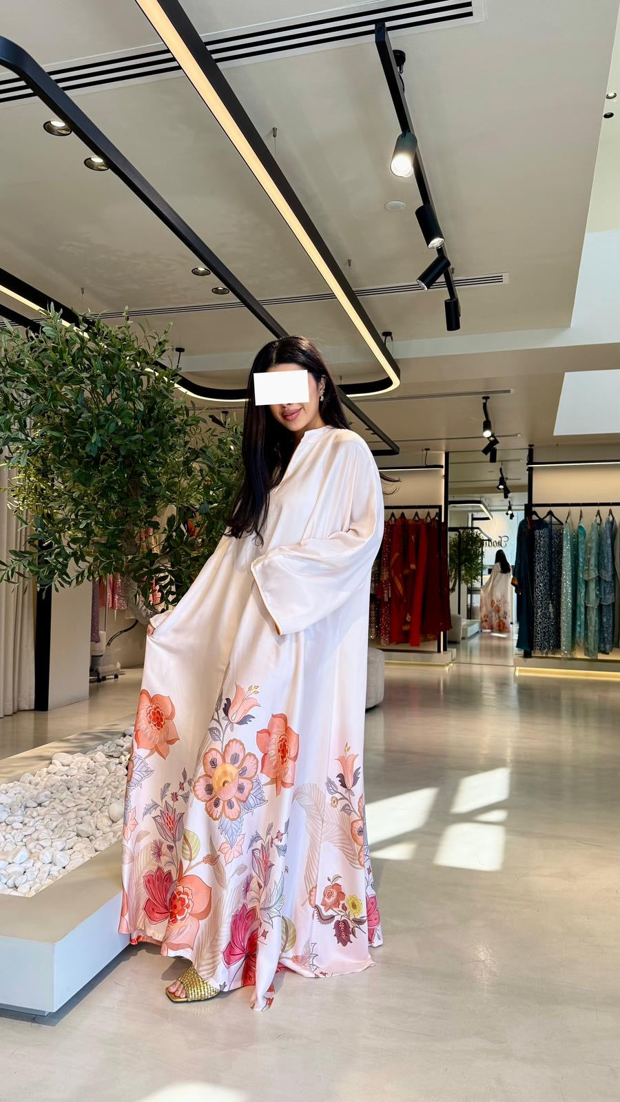 Summer floral kaftan  - Simply Fluer - Peach